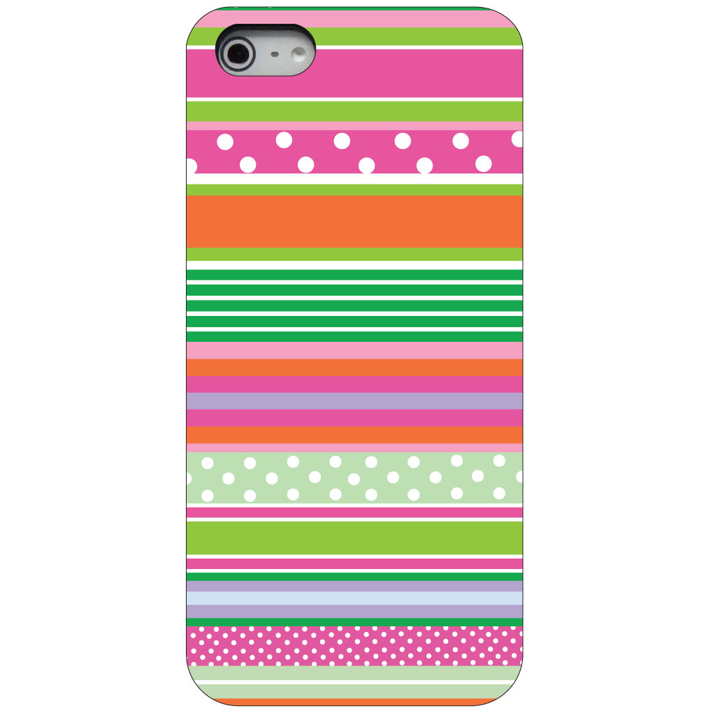 Hard Case Cover for iPhone / Samsung Galaxy Green Pink White Stripe Polka Dot - Bild 2 von 38