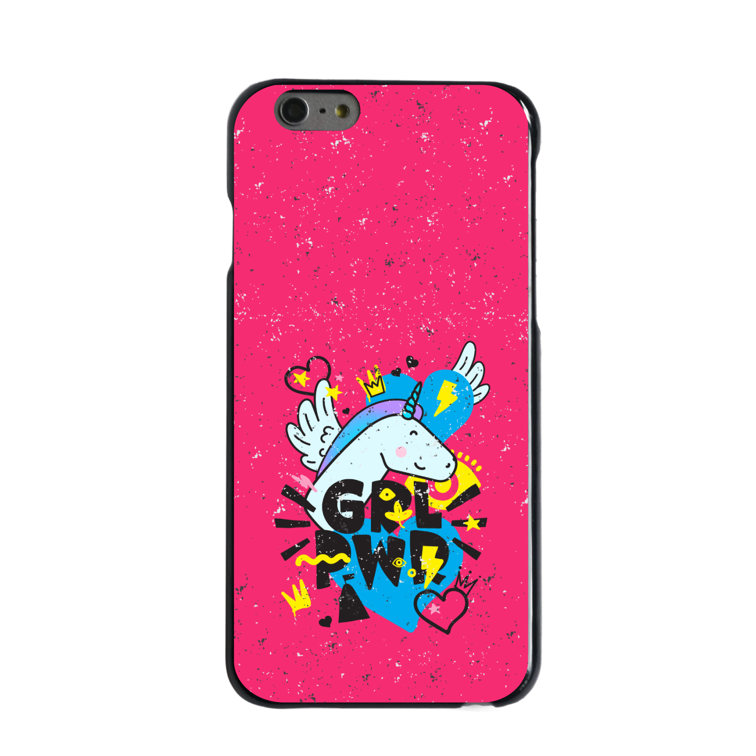 Hard Case Cover for iPhone / Samsung Galaxy GRL PWR - Unicorn Hearts Graffiti - Picture 3 of 38