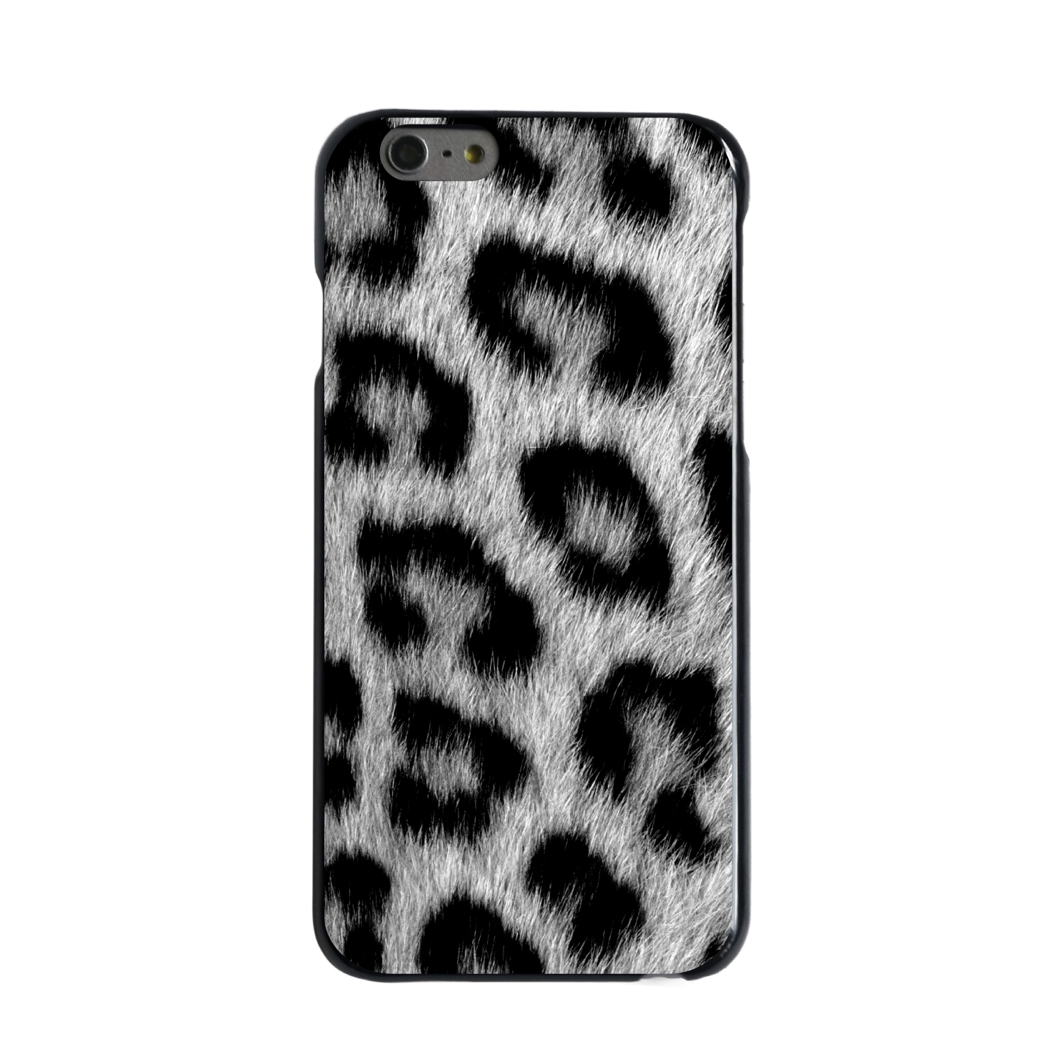 Hard Case Hülle für iPhone / Samsung Galaxy Schwarz Weiß Schneeleopard Fell - Bild 3 von 38