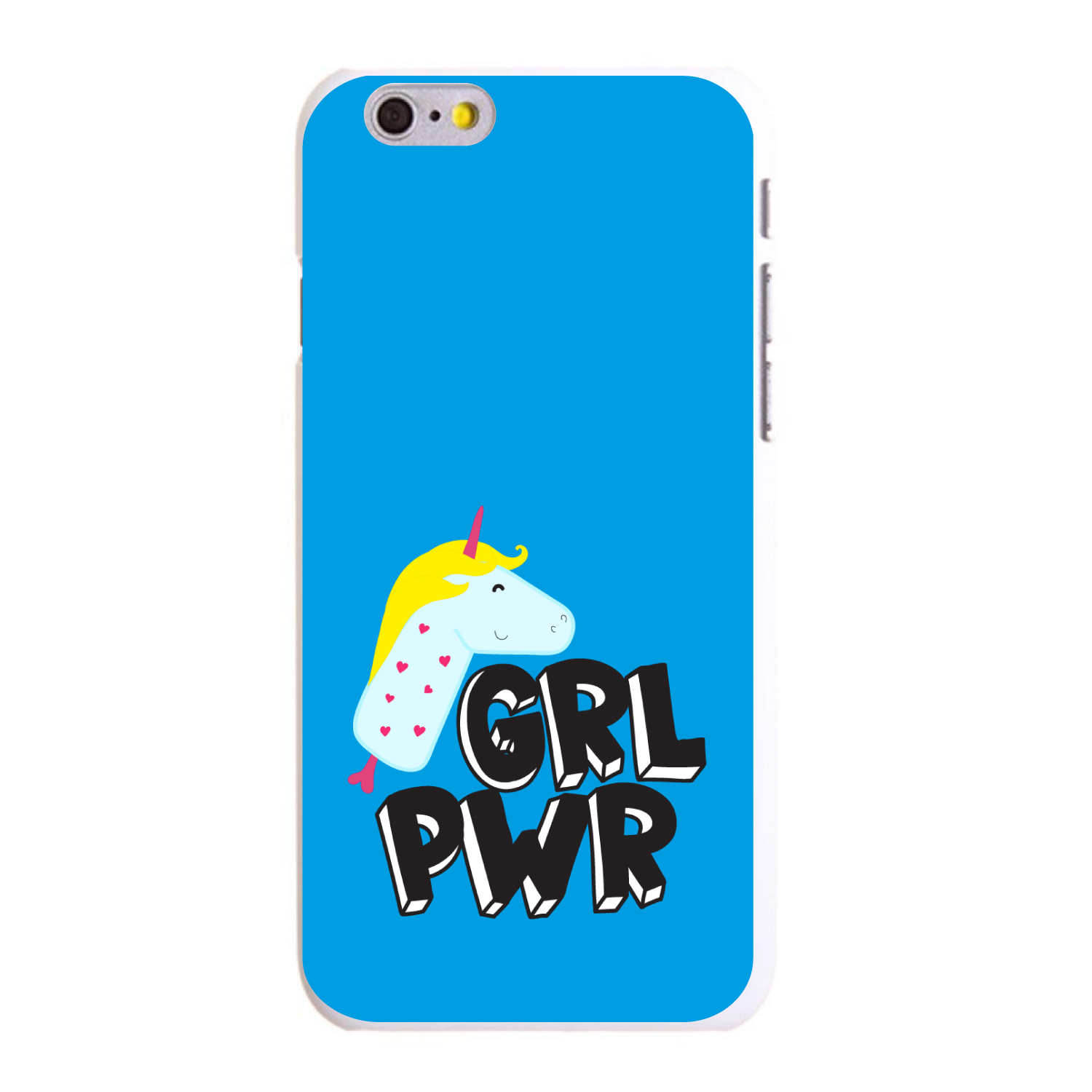 Hard Case Cover for iPhone / Samsung Galaxy GRL PWR - Unicorn Blue Background - Picture 5 of 38