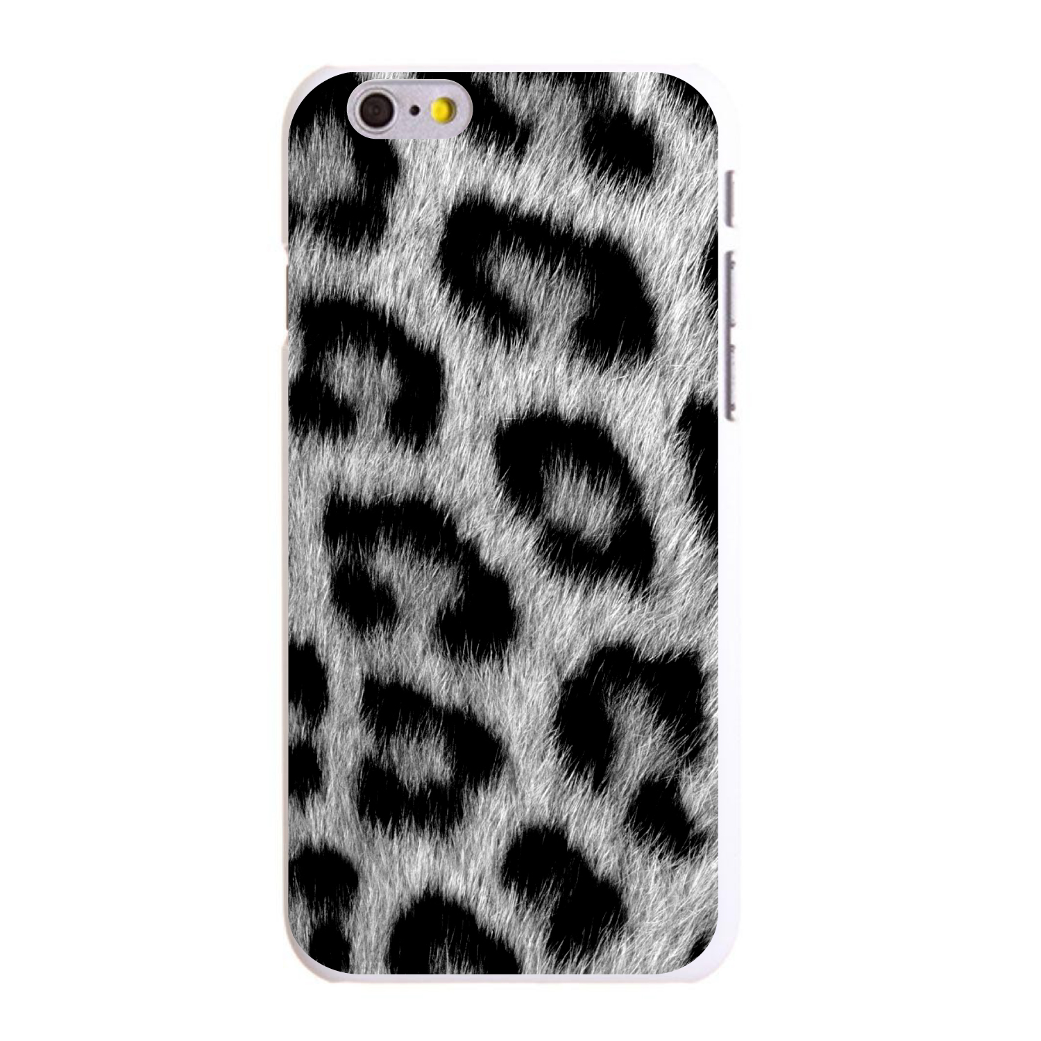 Hard Case Hülle für iPhone / Samsung Galaxy Schwarz Weiß Schneeleopard Fell - Bild 5 von 38