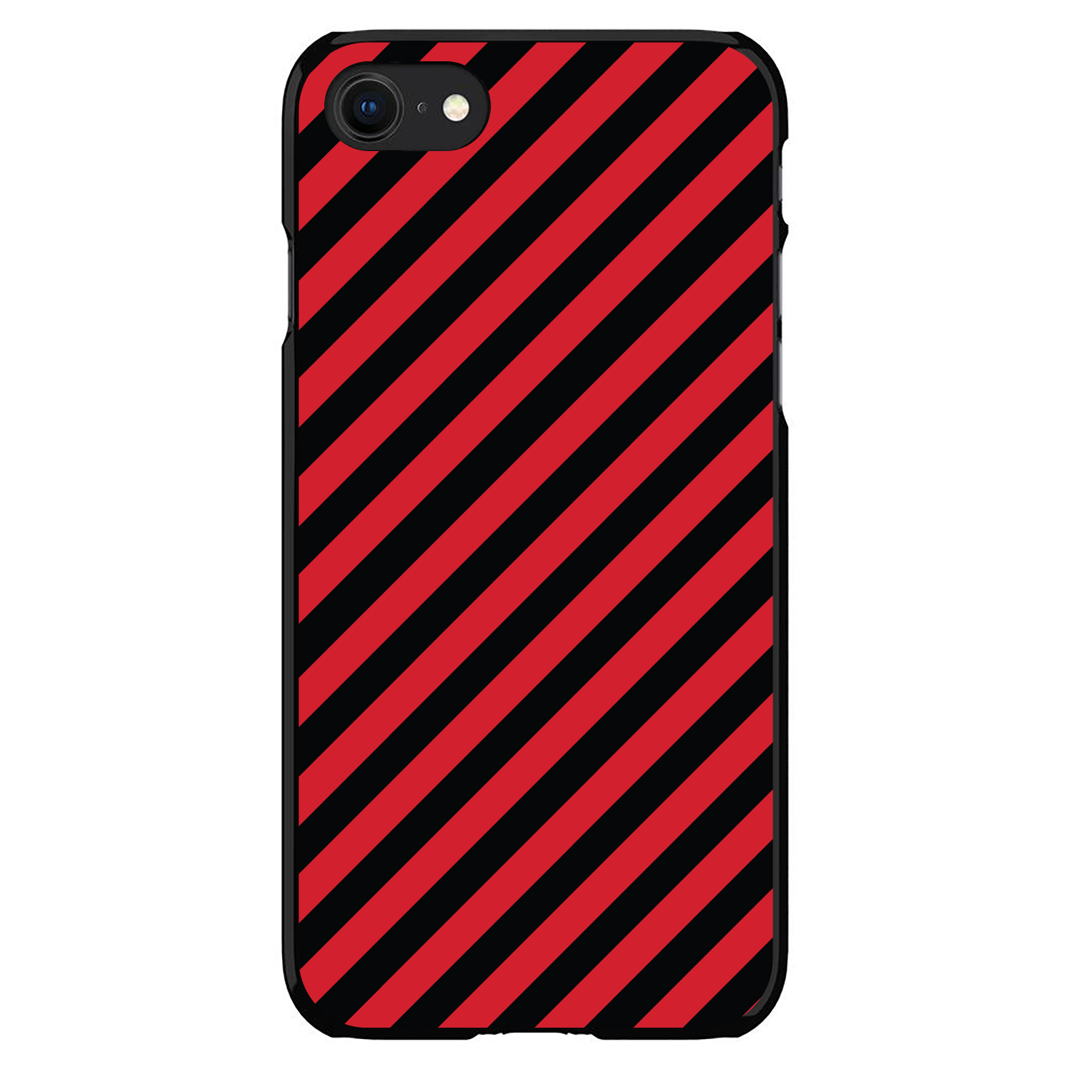 Funda rígida para iPhone/Samsung Galaxy negra roja rayas diagonales - Imagen 7 de 38