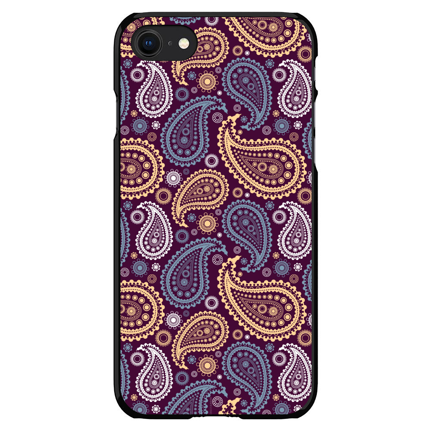 Funda rígida para iPhone/Samsung Galaxy púrpura amarillo azul cachemira - Imagen 7 de 38