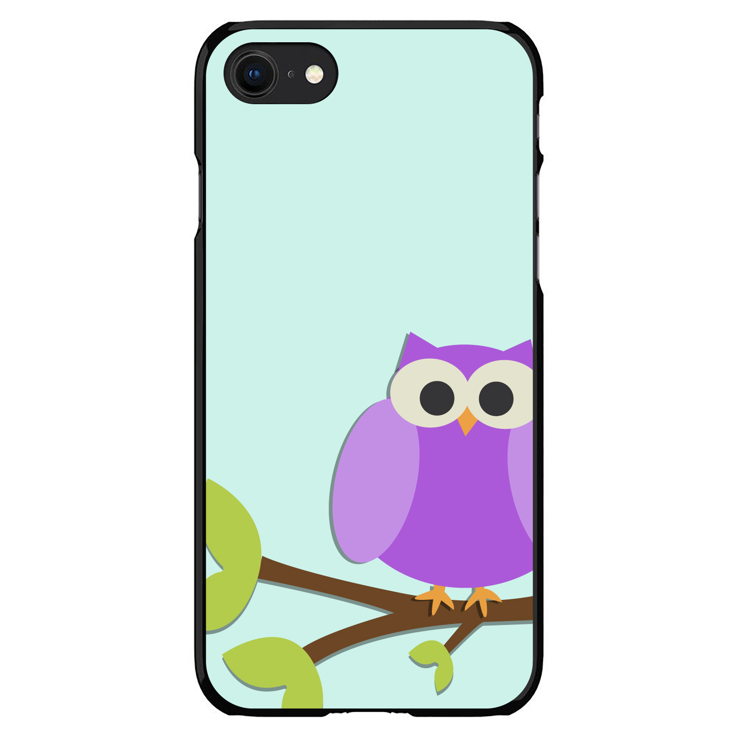 Hard Case Cover for iPhone / Samsung Galaxy Purple Owl Cartoon - Picture 7 of 38