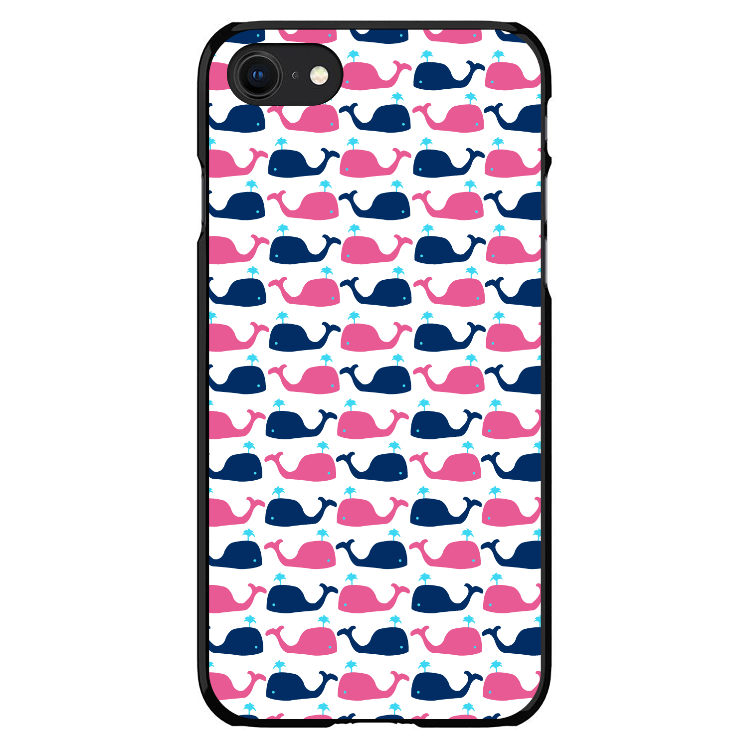 Hard Case Cover for iPhone / Samsung Galaxy Pink Navy Cartoon Whales - Picture 7 of 38