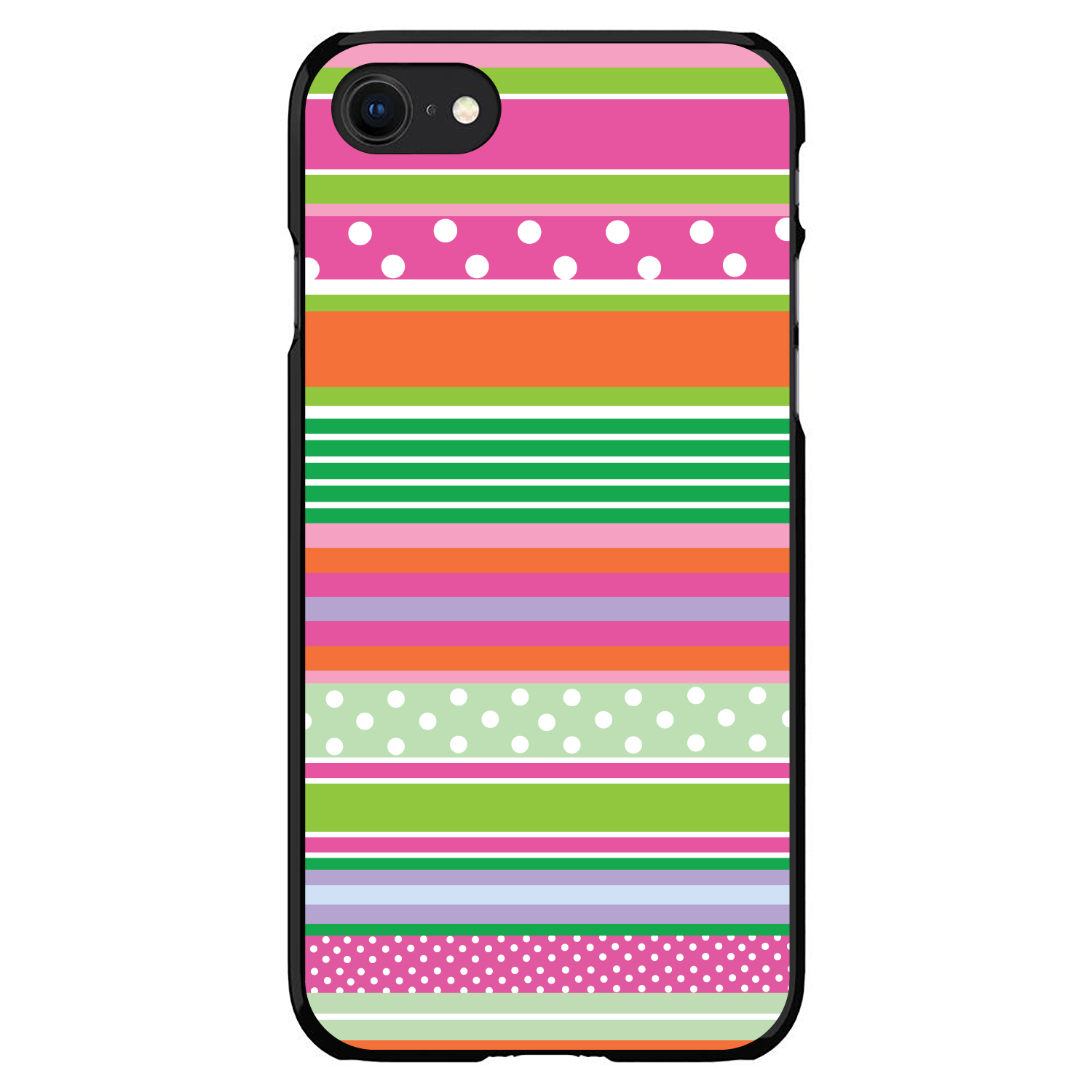 Hard Case Cover for iPhone / Samsung Galaxy Green Pink White Stripe Polka Dot - Bild 7 von 38