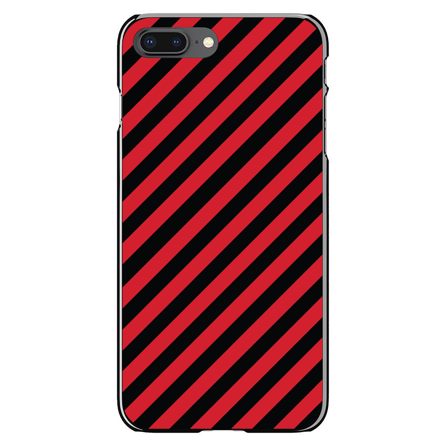 Funda rígida para iPhone/Samsung Galaxy negra roja rayas diagonales - Imagen 6 de 38