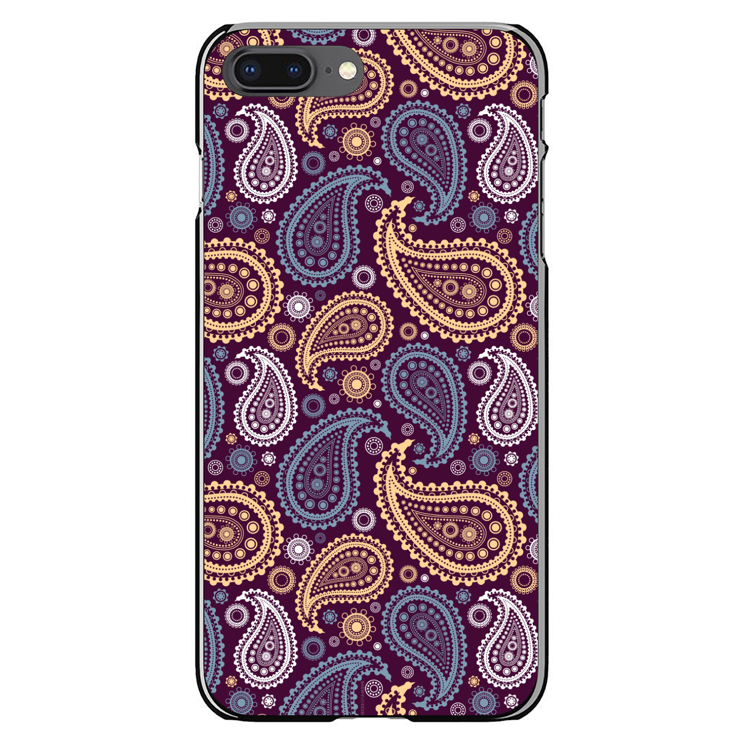 Funda rígida para iPhone/Samsung Galaxy púrpura amarillo azul cachemira - Imagen 6 de 38