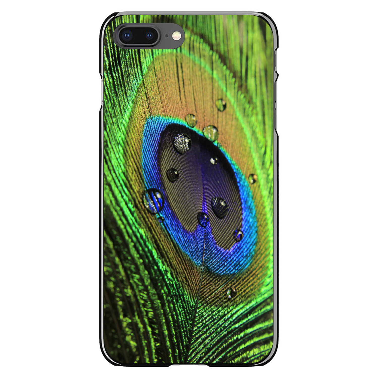 Funda rígida para iPhone/Samsung Galaxy pluma de pavo real primer plano - Imagen 7 de 39