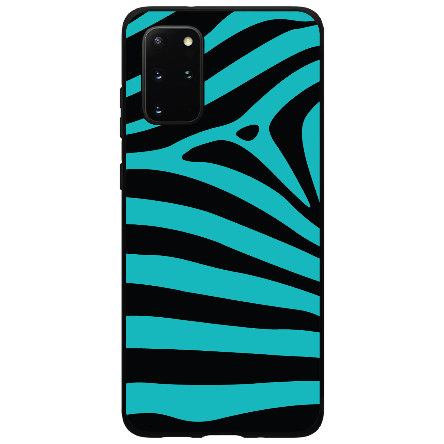 Hard Case Cover for Samsung Galaxy S Teal Black Zebra Stripes - Picture 2 of 6