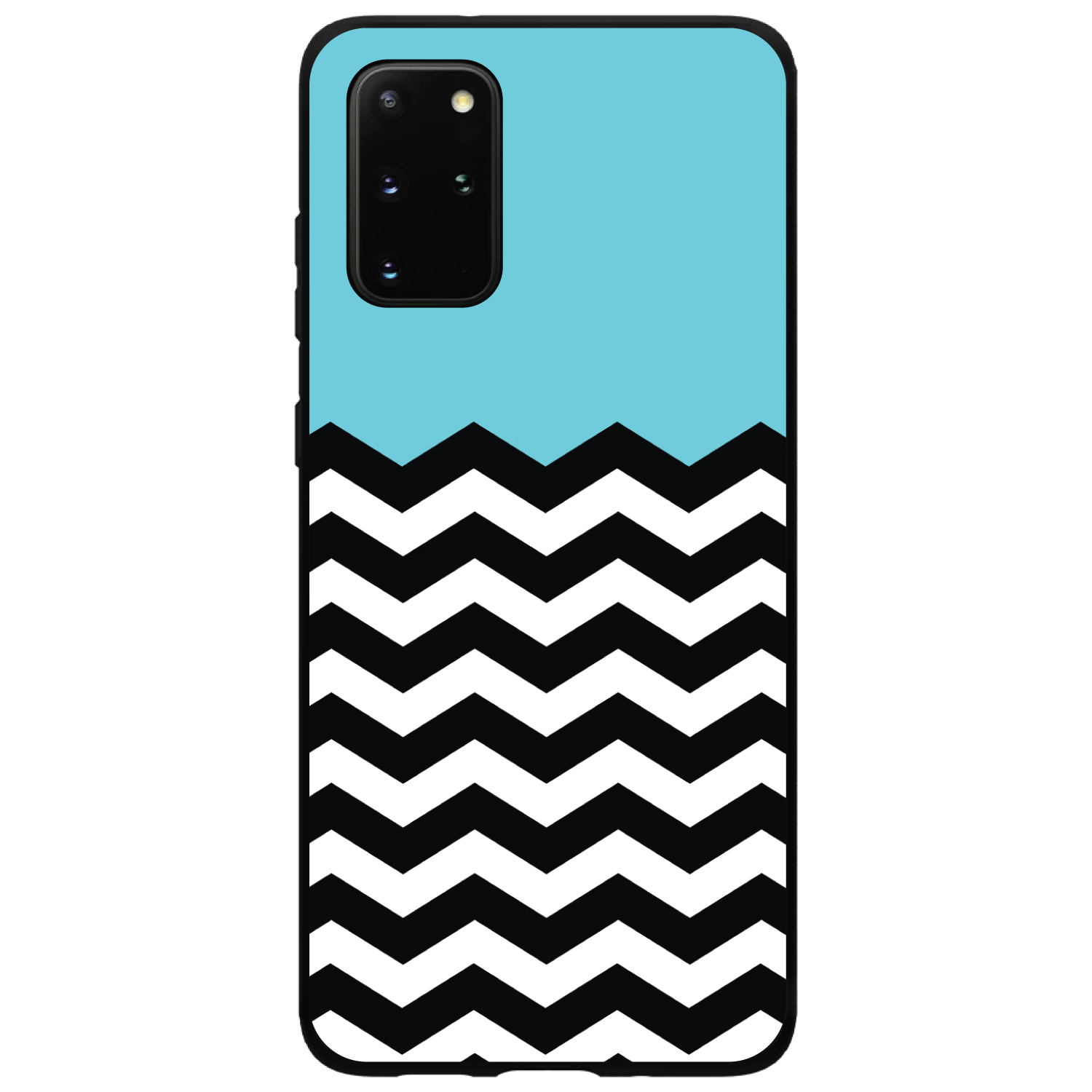 Hard Case Schutzhülle für Samsung Galaxy S schwarz weiß blau Chevron - Bild 2 von 6