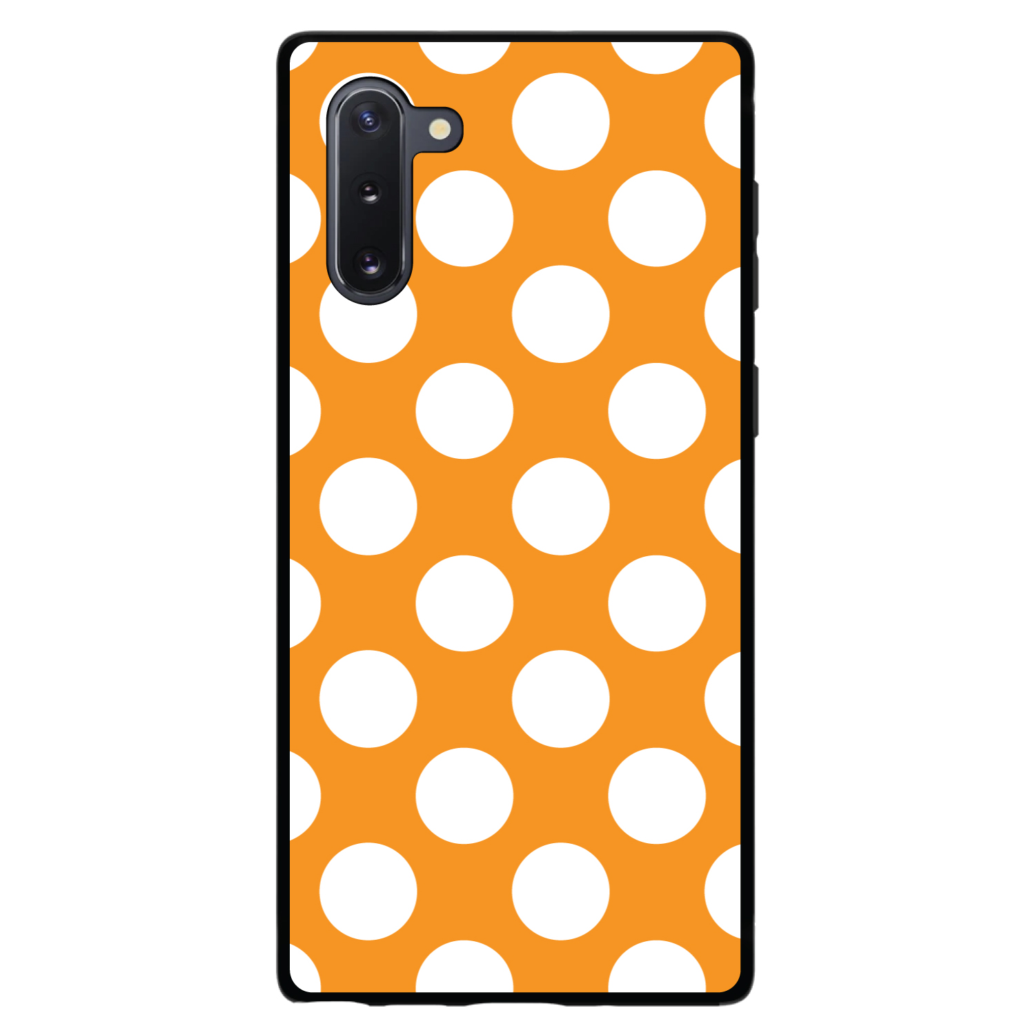 Hard Case Cover for Samsung Galaxy Note White & Orange Polka Dots - Imagen 4 de 7