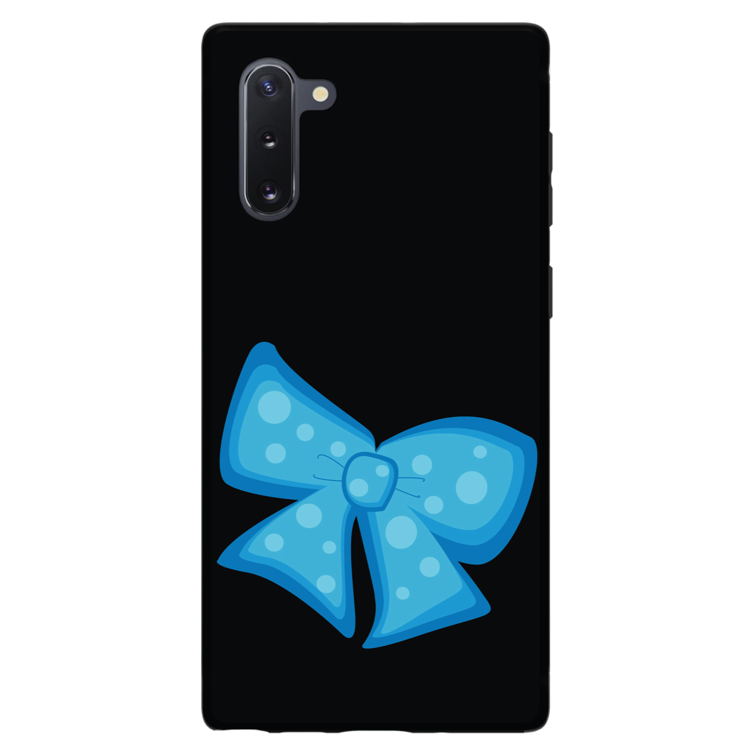 Hard Case Cover for Samsung Galaxy Note Light Blue Black Bow Ribbon - Picture 4 of 7