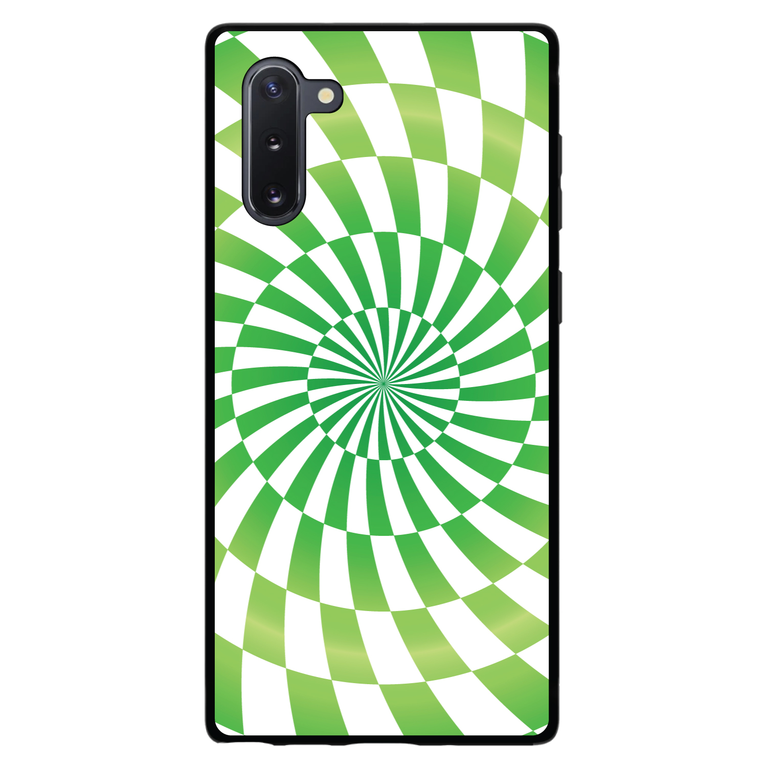 Hard Case Cover for Samsung Galaxy Note Green White Swirl Geometric - Picture 4 of 7