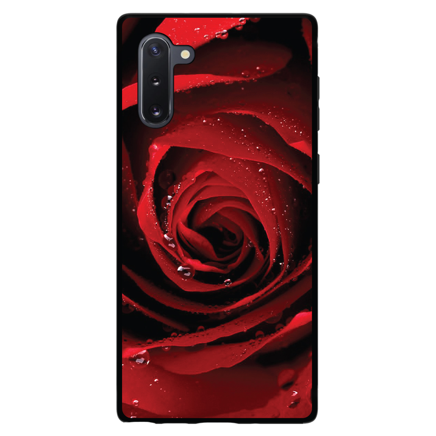 Hard Case Cover for Samsung Galaxy Note Dew Covered Red Rose - Picture 4 of 7