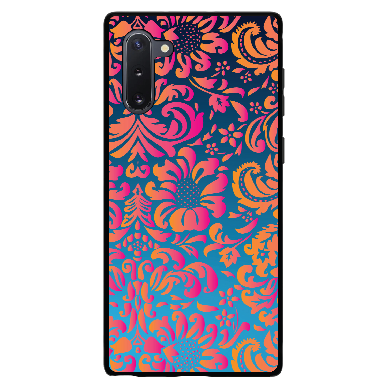 Funda rígida para Samsung Galaxy Note rosa naranja azul flor floral - Imagen 4 de 7
