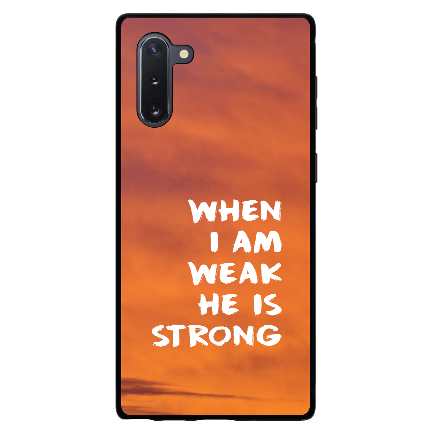 Hard Case Cover for Samsung Galaxy Note When I Am Weak, He Is Strong - Picture 4 of 7