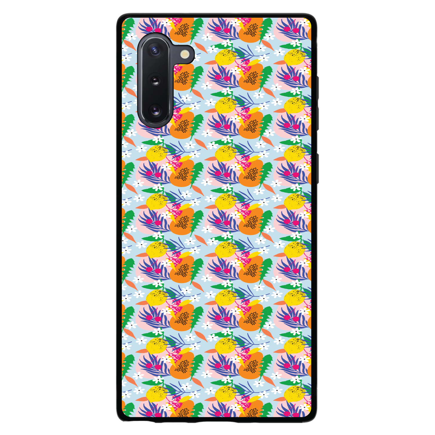 Hard Case Cover for Samsung Galaxy Note Floral Pattern Orange Blue Green - Picture 4 of 7