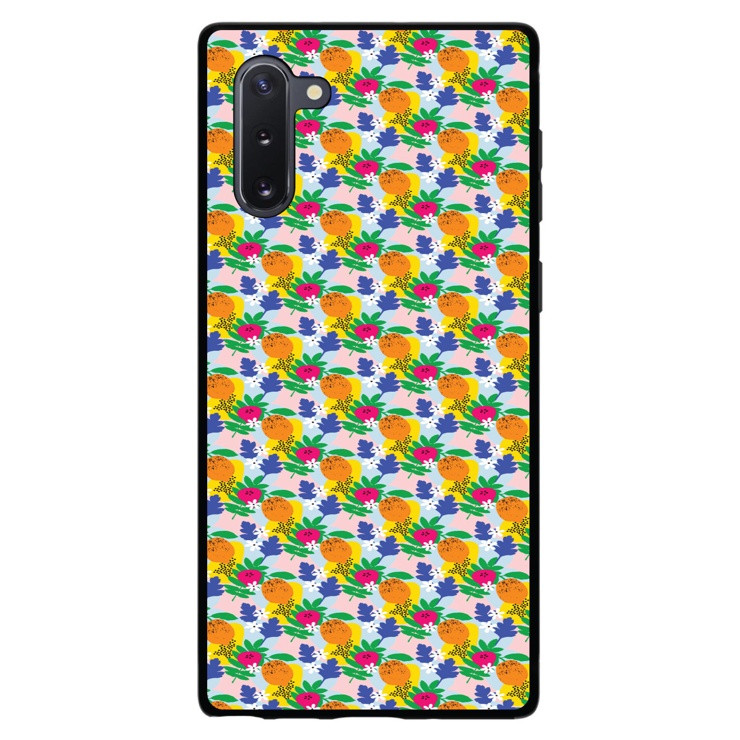 Hard Case Cover for Samsung Galaxy Note Floral Pattern Orange Blue Yellow - Picture 4 of 7