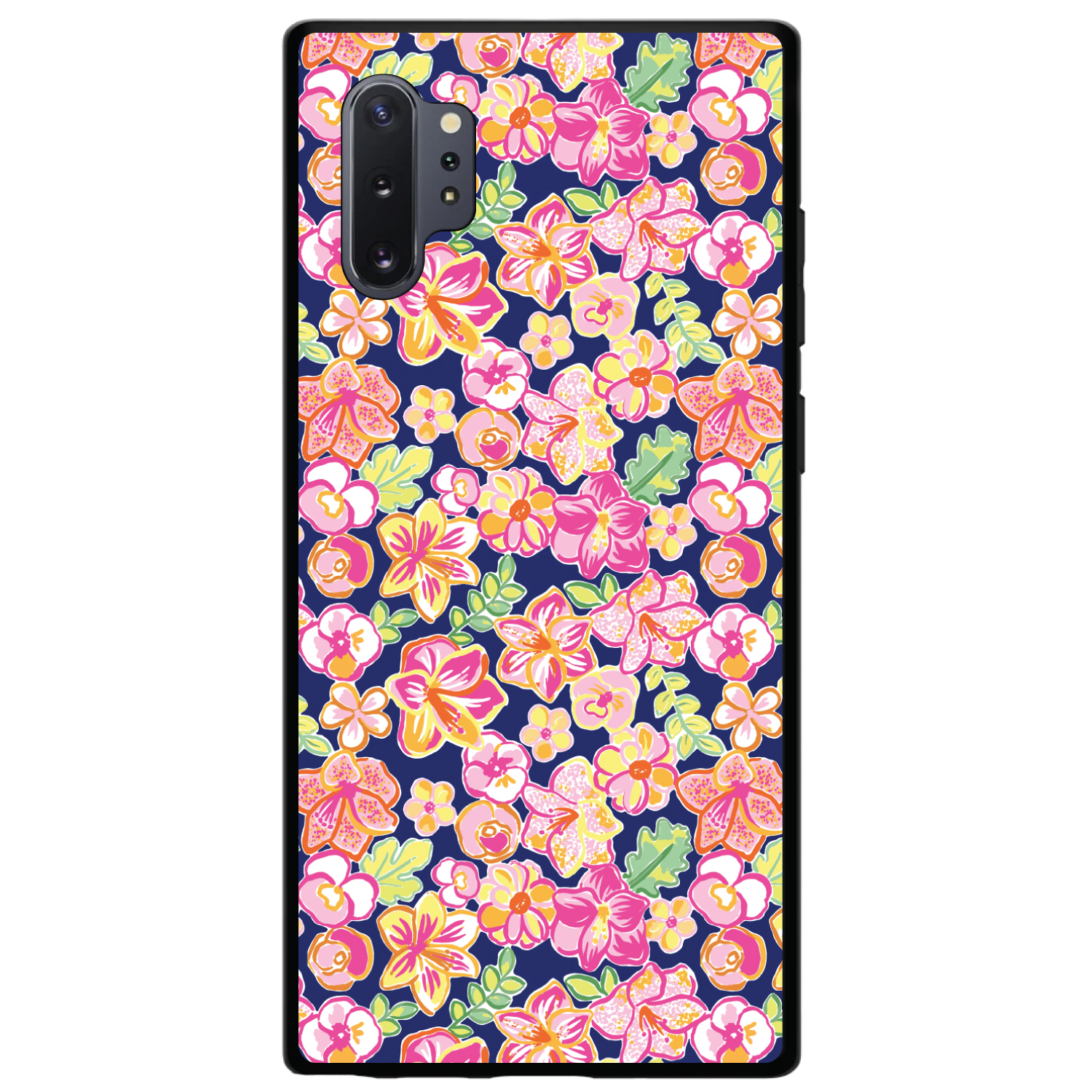 Funda Rígida para Samsung Galaxy Note Preppy Rosa Verde Azul Marino Flores - Imagen 5 de 7