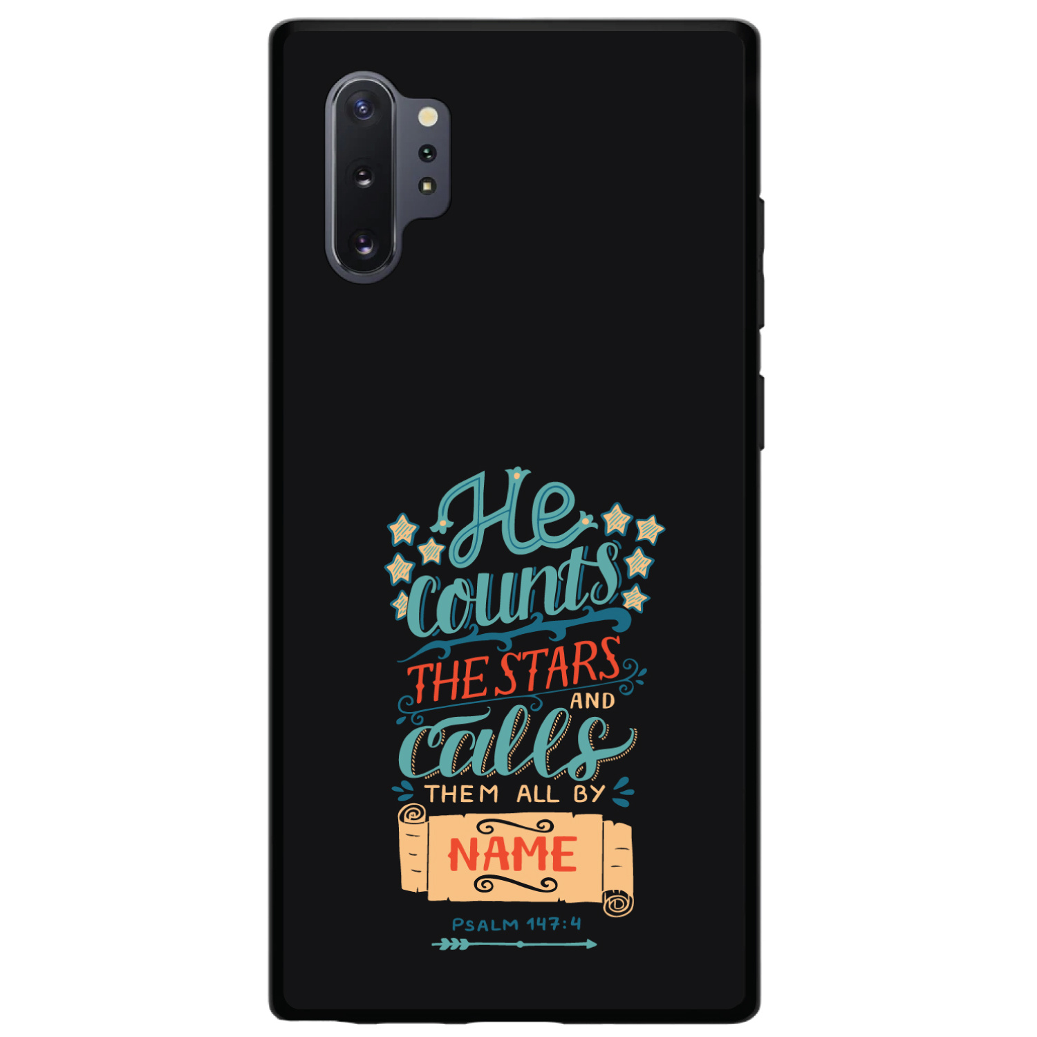 Hard Case Cover for Samsung Galaxy Note Psalm 147:4 Counts Stars Call Name - Picture 5 of 7
