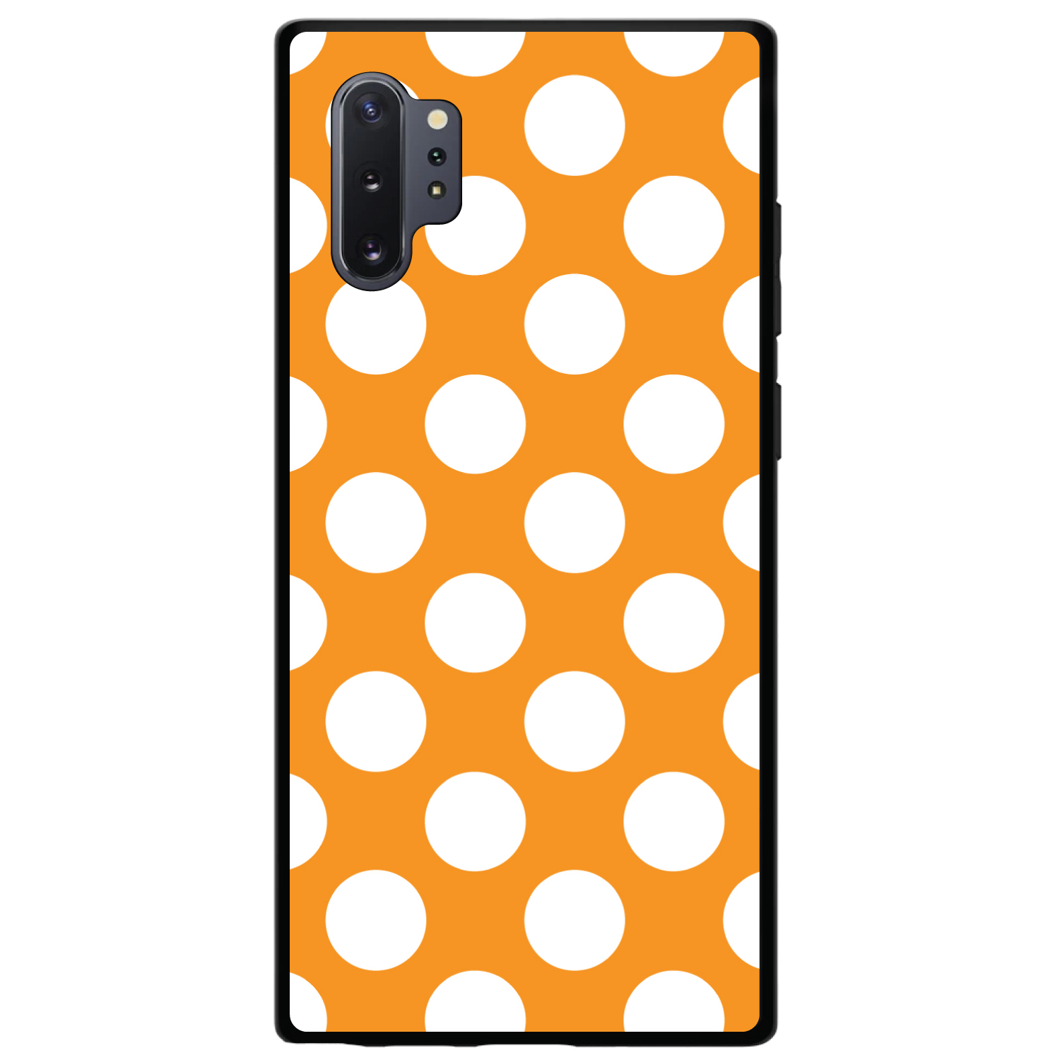 Hard Case Cover for Samsung Galaxy Note White & Orange Polka Dots - Imagen 5 de 7