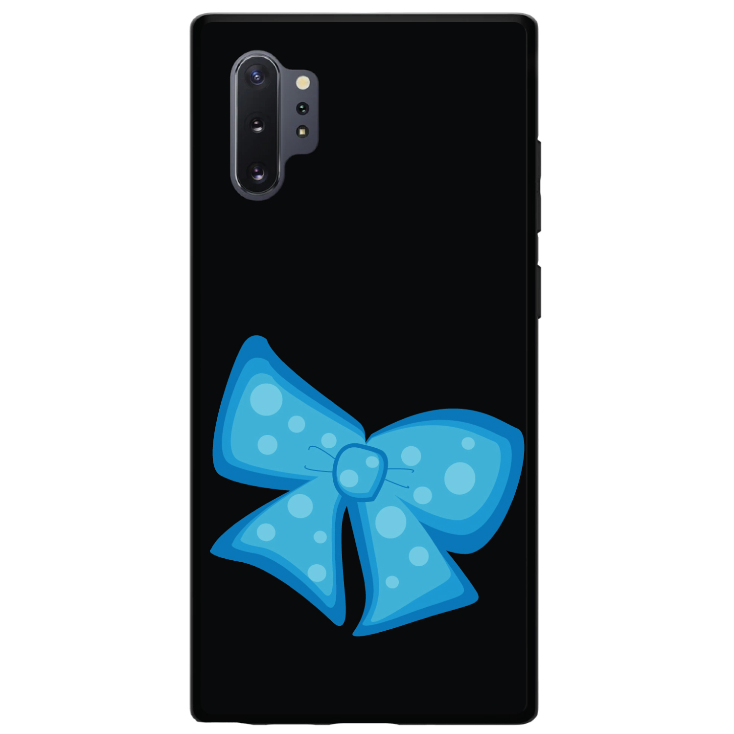 Hard Case Cover for Samsung Galaxy Note Light Blue Black Bow Ribbon - Picture 5 of 7