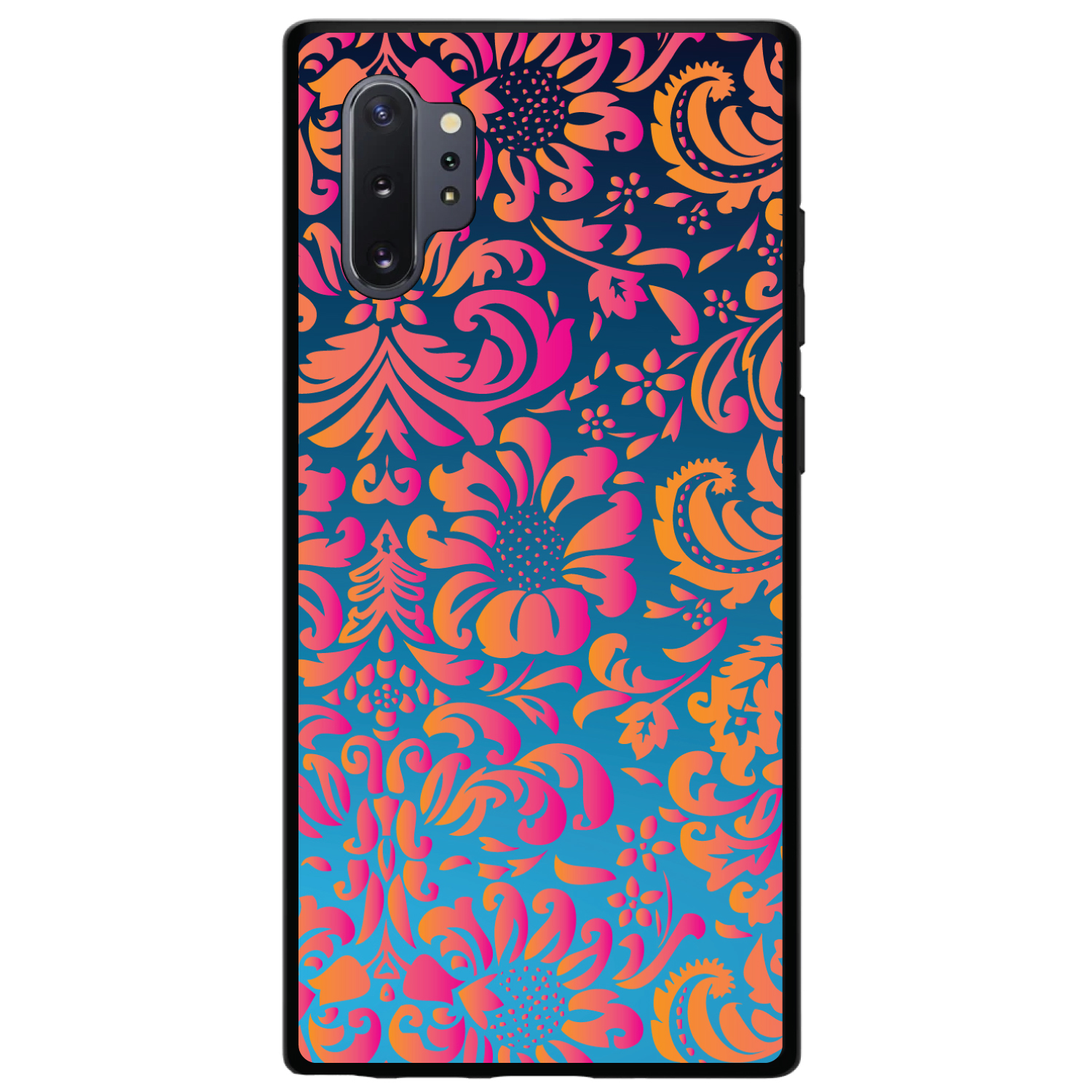 Funda rígida para Samsung Galaxy Note rosa naranja azul flor floral - Imagen 5 de 7