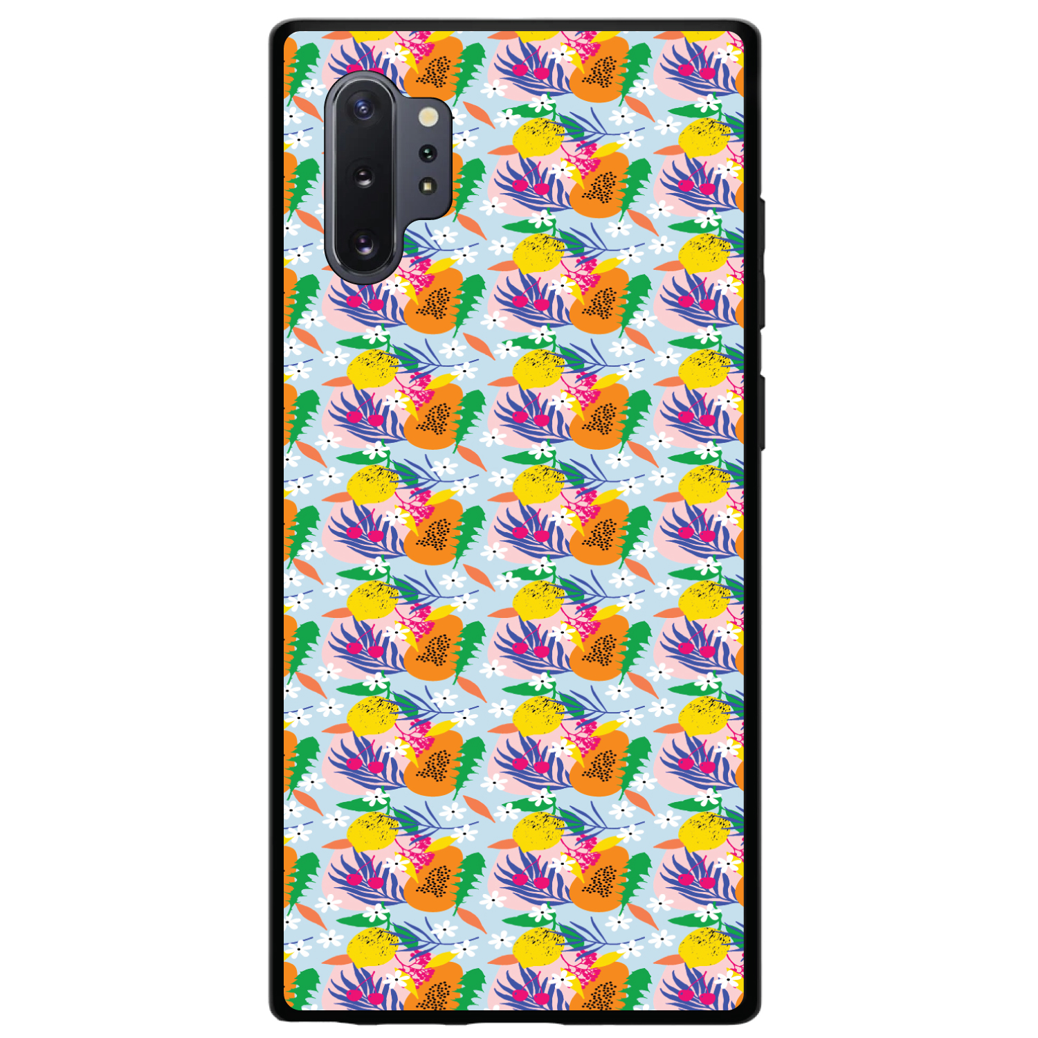 Hard Case Cover for Samsung Galaxy Note Floral Pattern Orange Blue Green - Picture 5 of 7