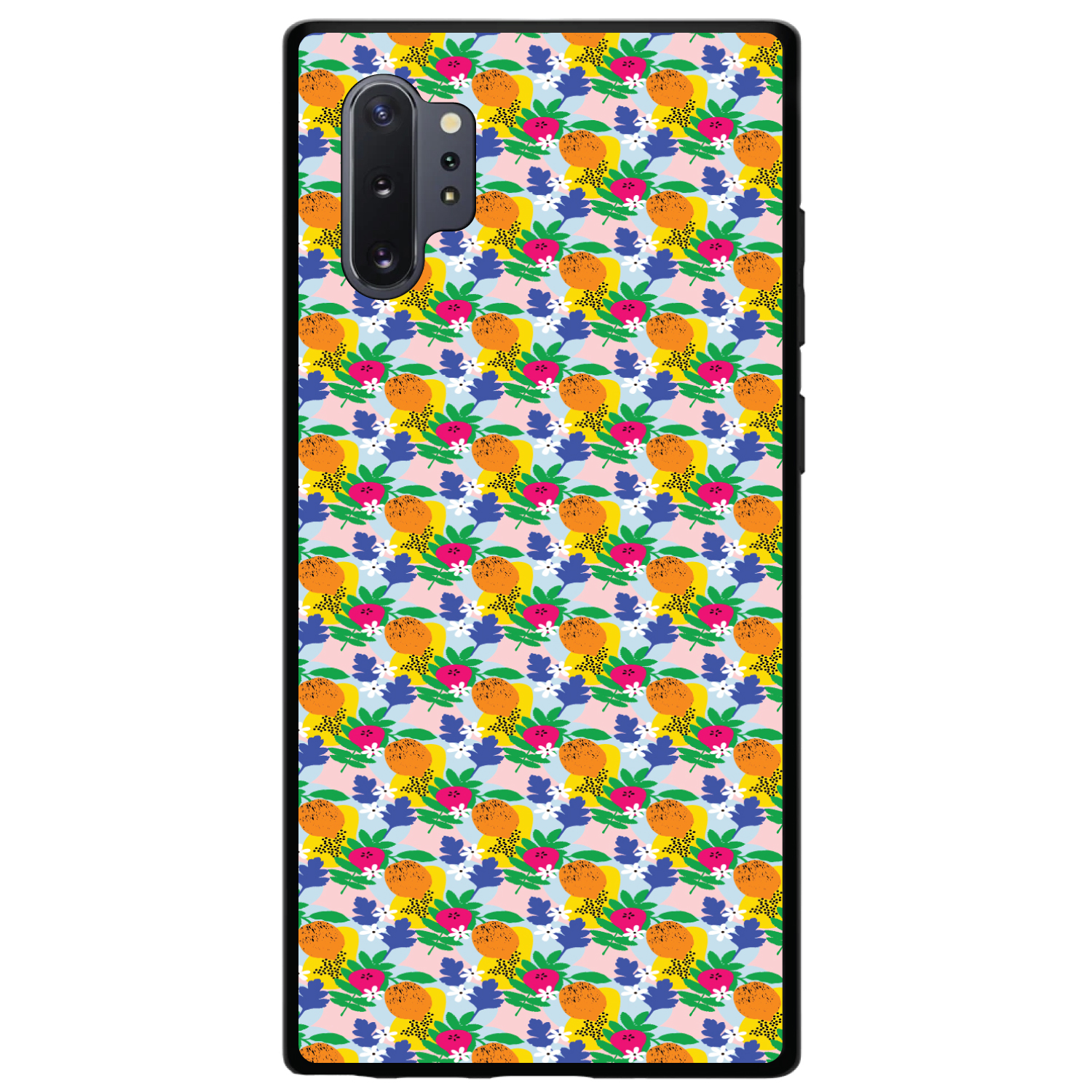 Hard Case Cover for Samsung Galaxy Note Floral Pattern Orange Blue Yellow - Picture 5 of 7
