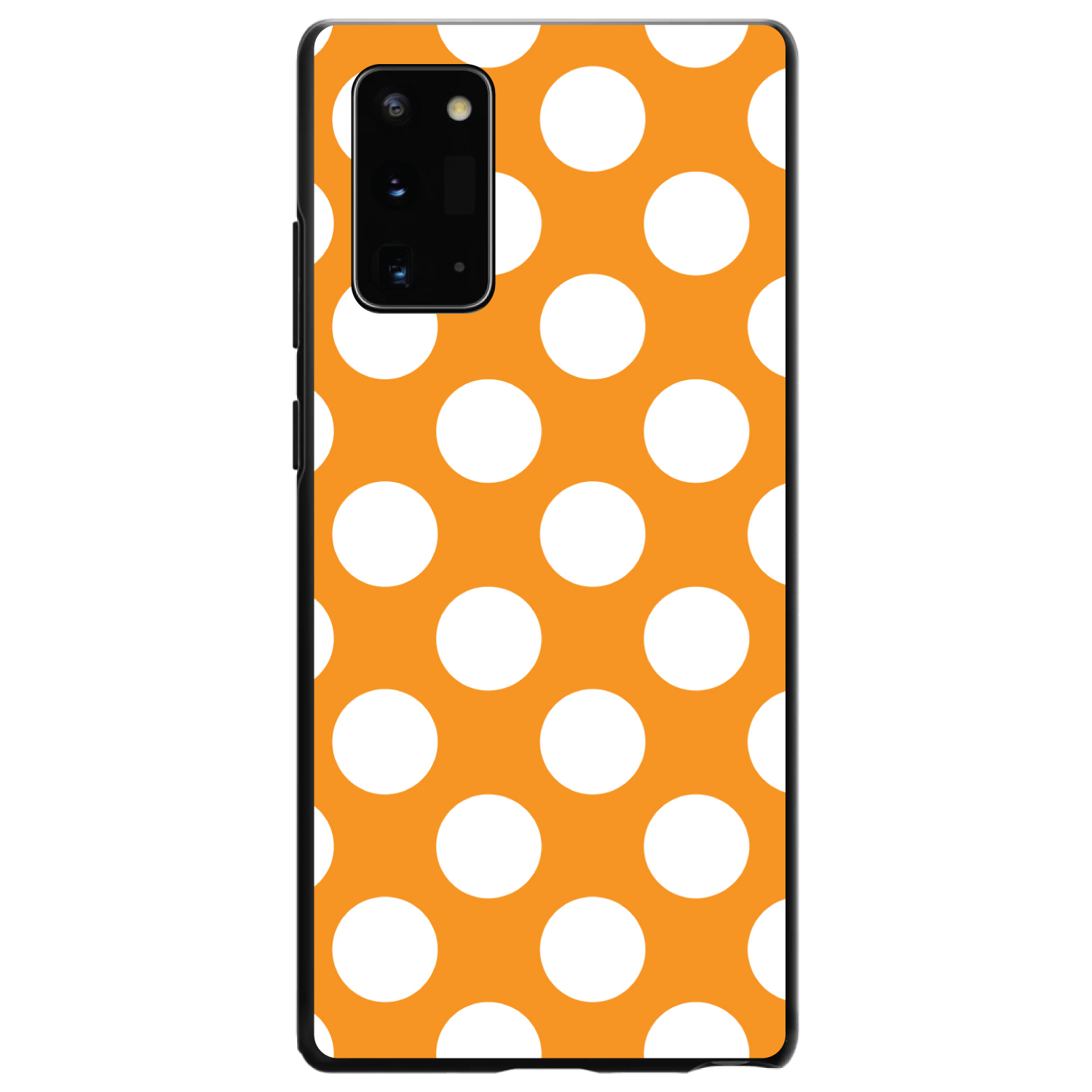 Hard Case Cover for Samsung Galaxy Note White & Orange Polka Dots - Imagen 2 de 7