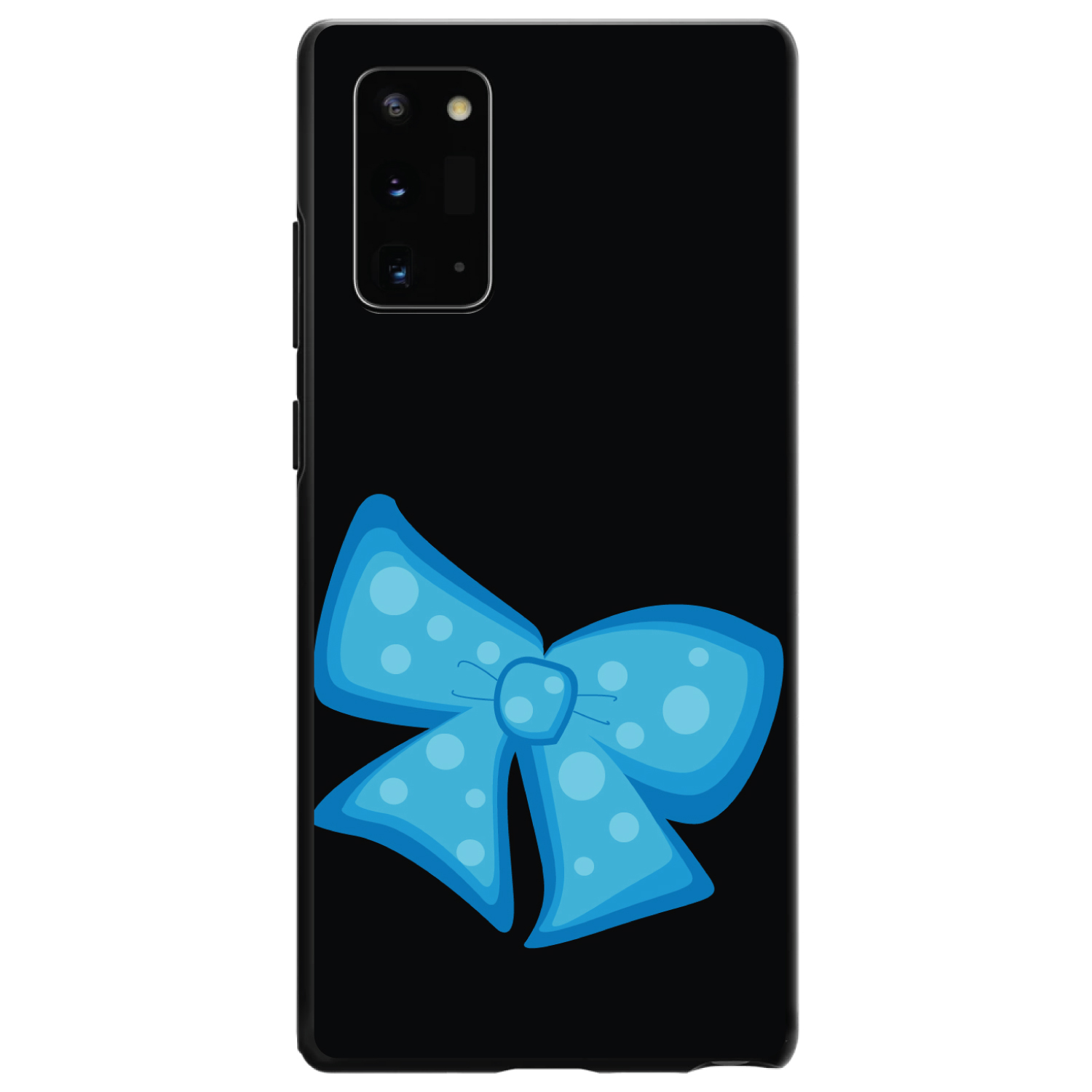 Hard Case Cover for Samsung Galaxy Note Light Blue Black Bow Ribbon - Picture 2 of 7