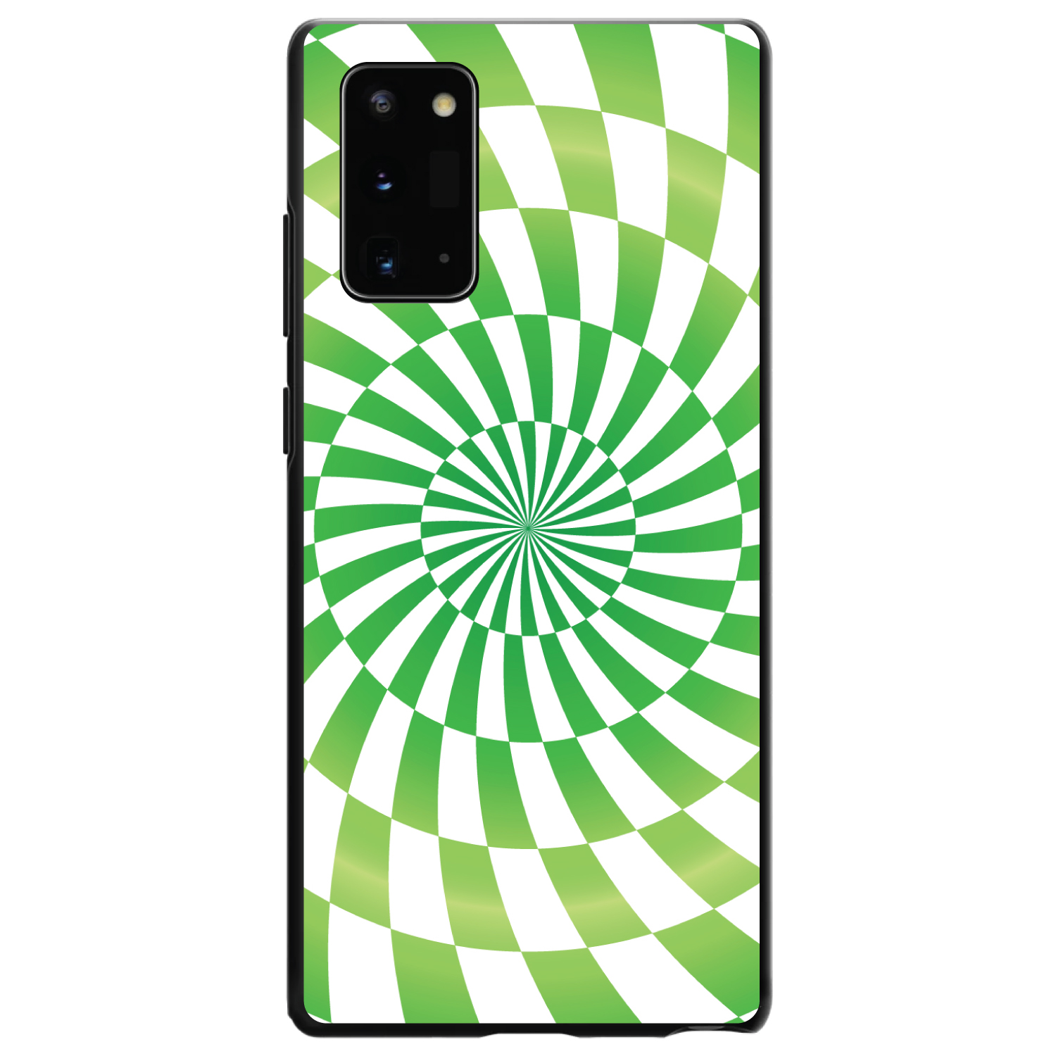 Hard Case Cover for Samsung Galaxy Note Green White Swirl Geometric - Picture 2 of 7