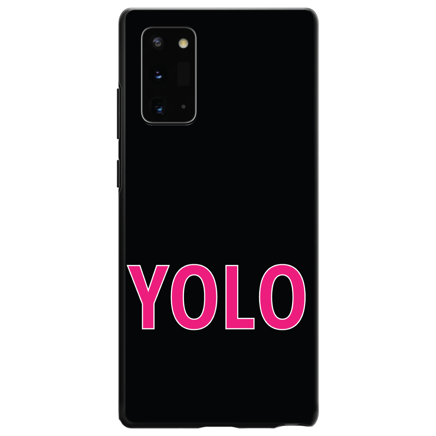 Hard Case Cover for Samsung Galaxy Note Black Pink YOLO