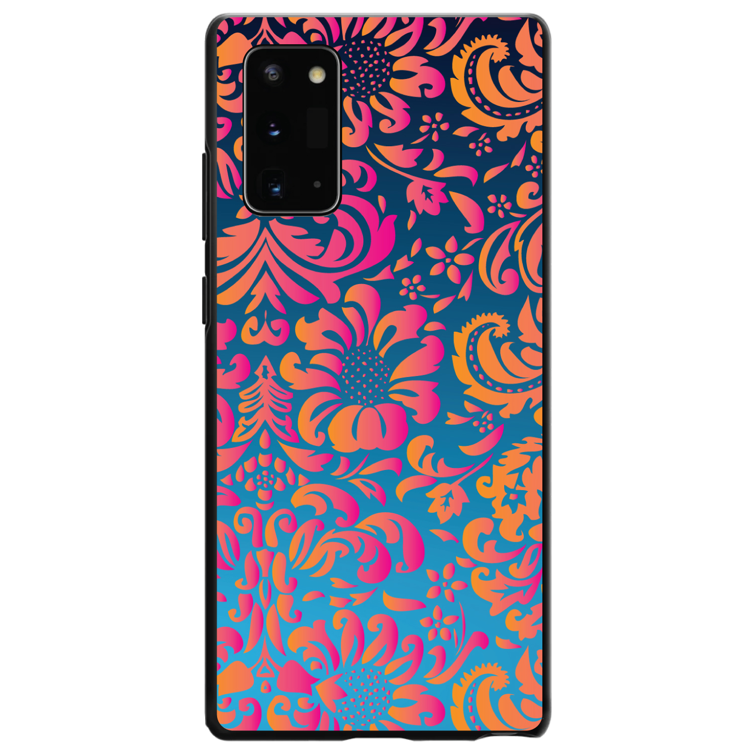 Funda rígida para Samsung Galaxy Note rosa naranja azul flor floral - Imagen 2 de 7
