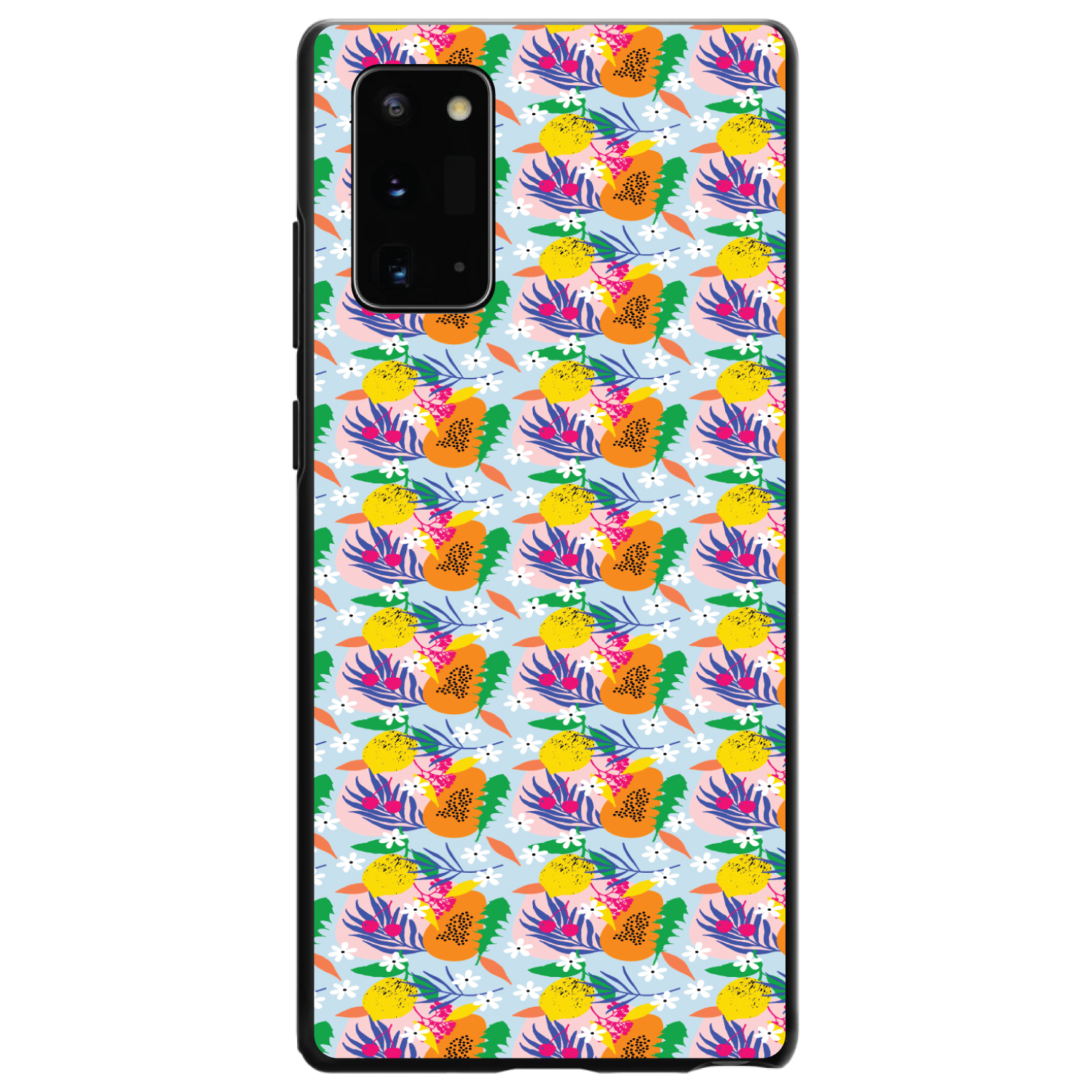 Hard Case Cover for Samsung Galaxy Note Floral Pattern Orange Blue Green - Picture 2 of 7