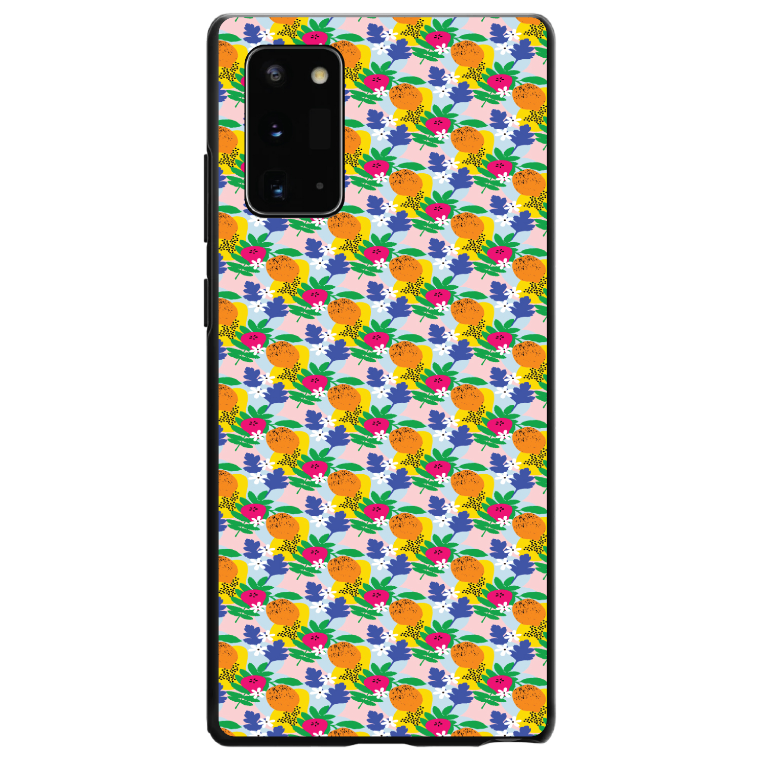 Hard Case Cover for Samsung Galaxy Note Floral Pattern Orange Blue Yellow - Picture 2 of 7