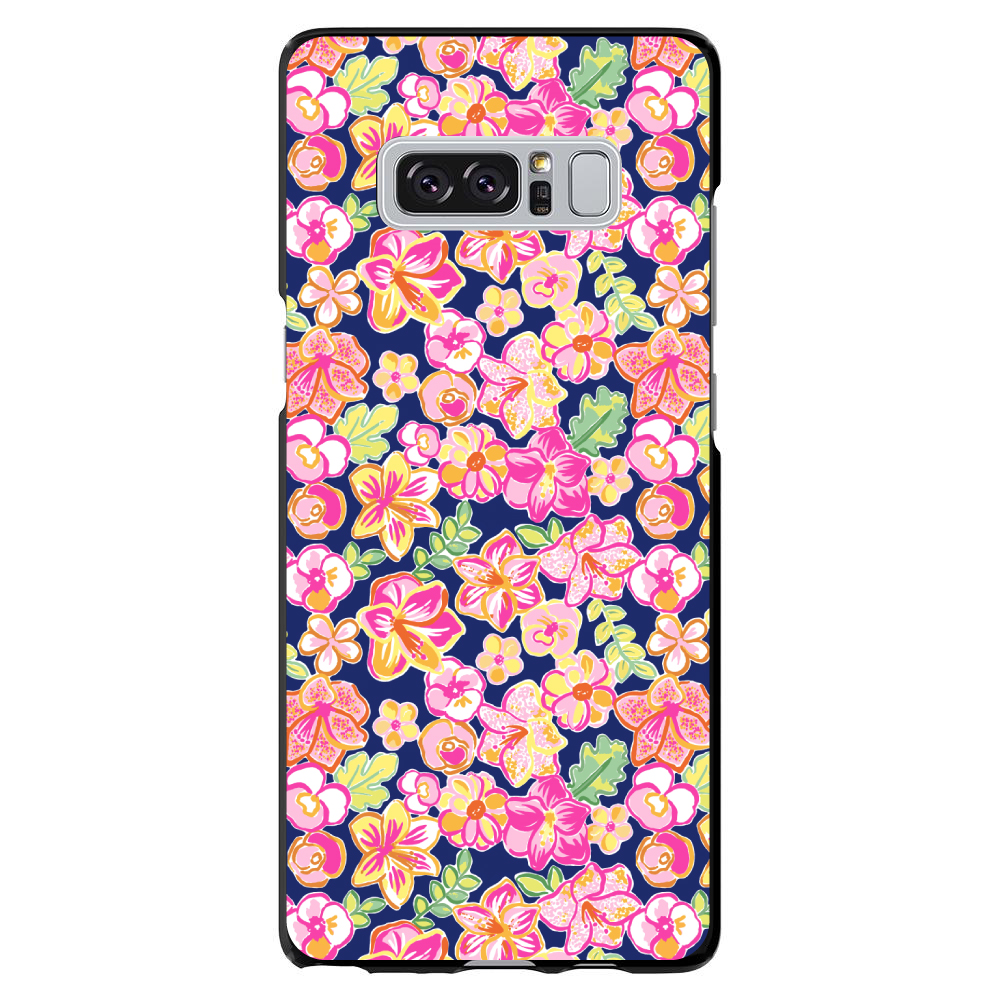 Funda Rígida para Samsung Galaxy Note Preppy Rosa Verde Azul Marino Flores - Imagen 7 de 7