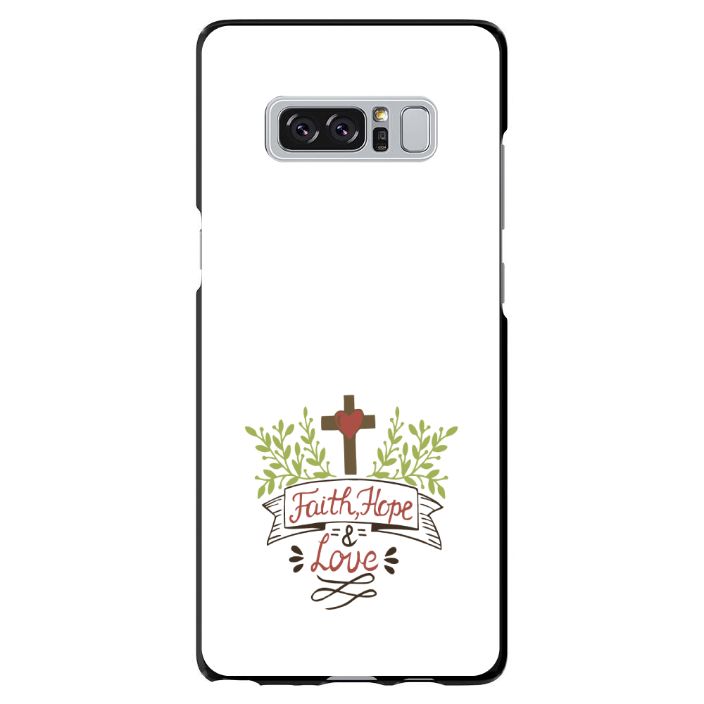 Funda Rígida para Samsung Galaxy Note Faith, Hope & Love Cross & Leaves - Imagen 7 de 7
