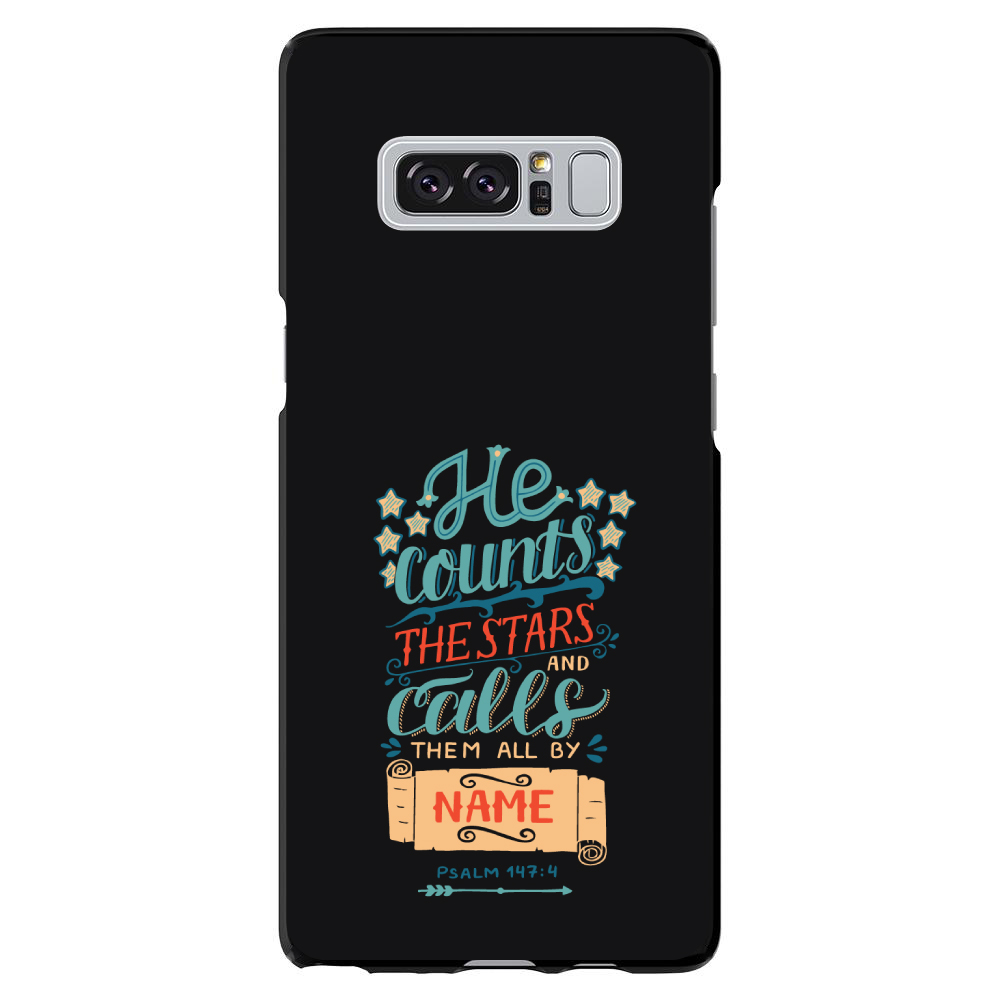 Hard Case Cover for Samsung Galaxy Note Psalm 147:4 Counts Stars Call Name - Picture 7 of 7