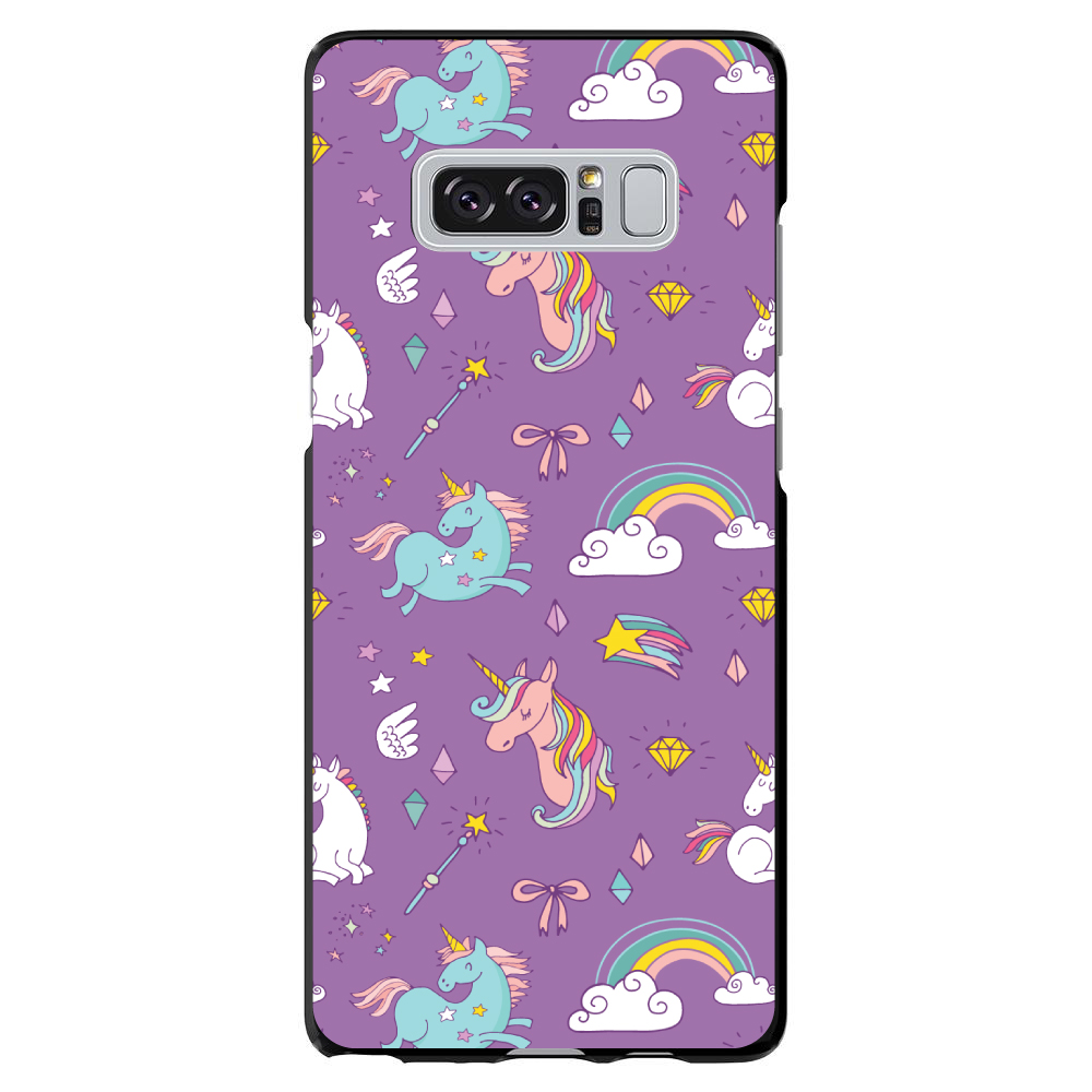 Hard Case Cover for Samsung Galaxy Note Unicorn Rainbow Wand - Purple - Picture 7 of 7