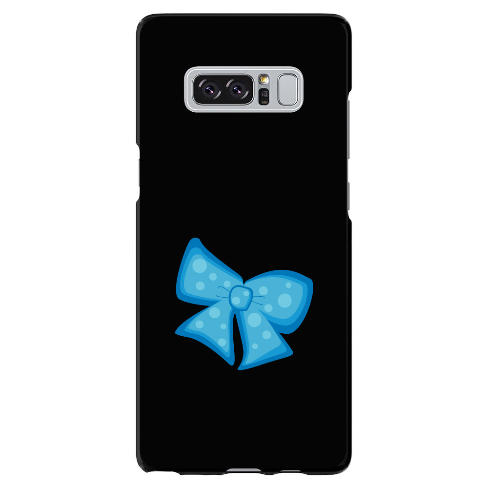 Hard Case Cover for Samsung Galaxy Note Light Blue Black Bow Ribbon - Picture 7 of 7