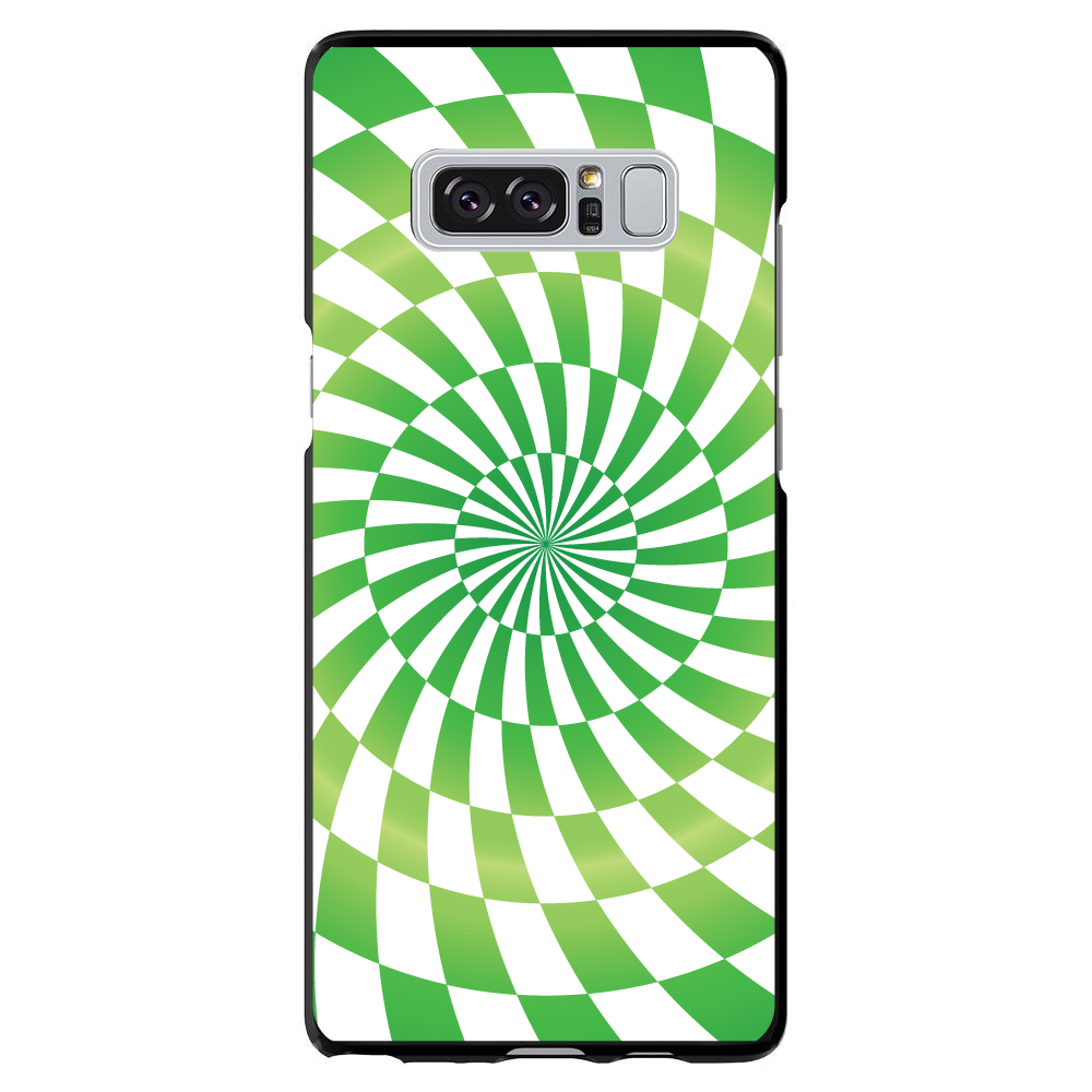 Hard Case Cover for Samsung Galaxy Note Green White Swirl Geometric - Picture 7 of 7