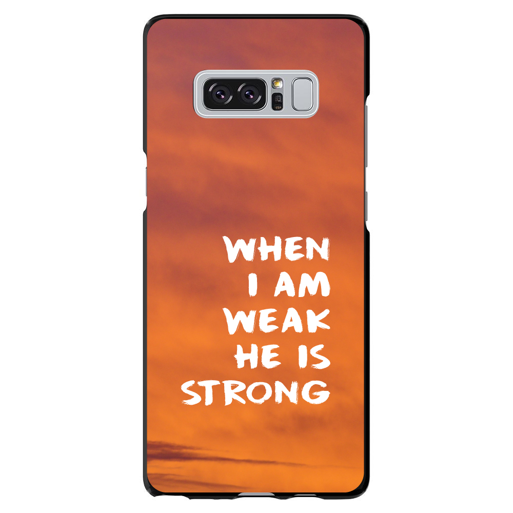 Hard Case Cover for Samsung Galaxy Note When I Am Weak, He Is Strong - Picture 7 of 7