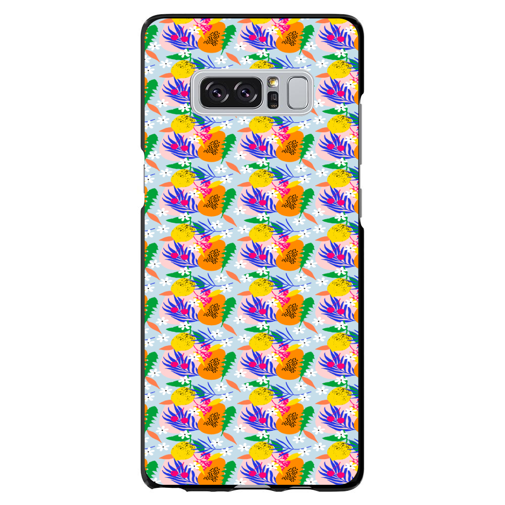 Hard Case Cover for Samsung Galaxy Note Floral Pattern Orange Blue Green - Picture 7 of 7