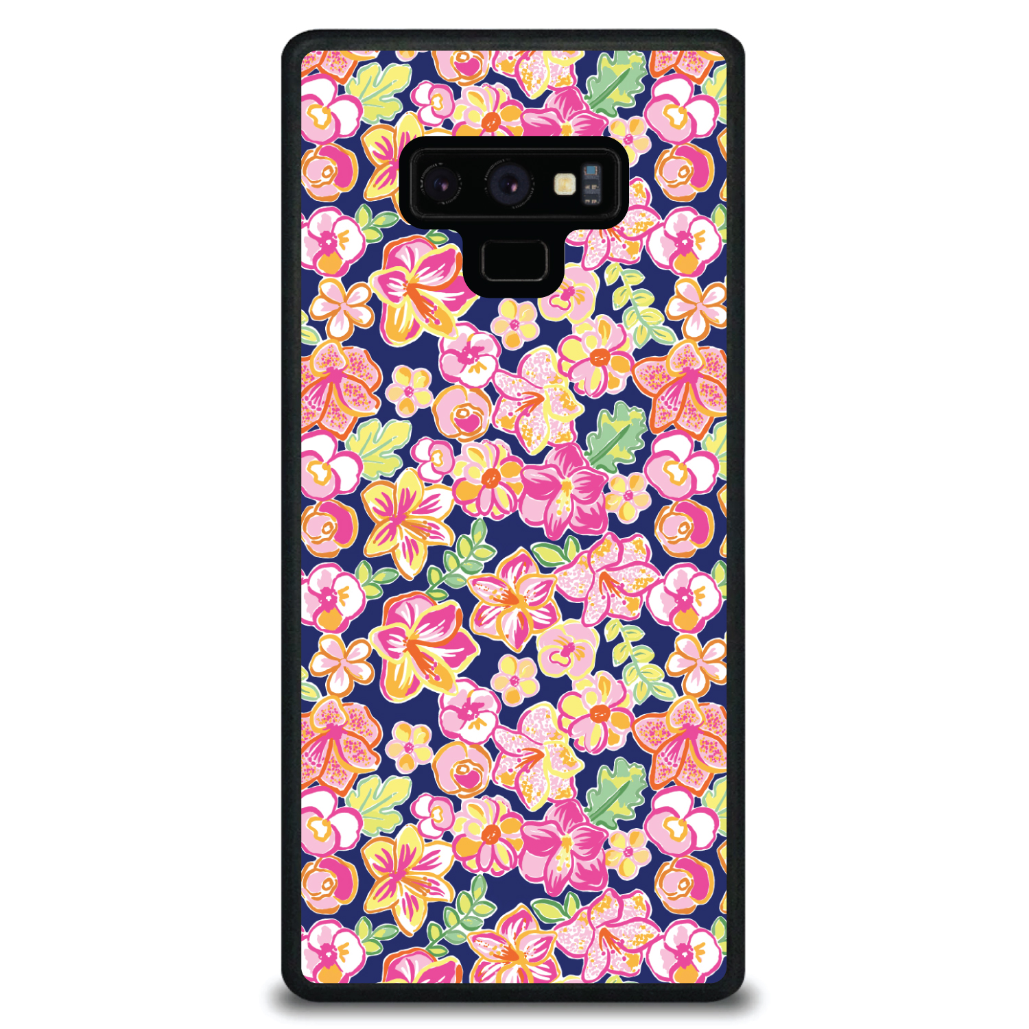 Funda Rígida para Samsung Galaxy Note Preppy Rosa Verde Azul Marino Flores - Imagen 6 de 7