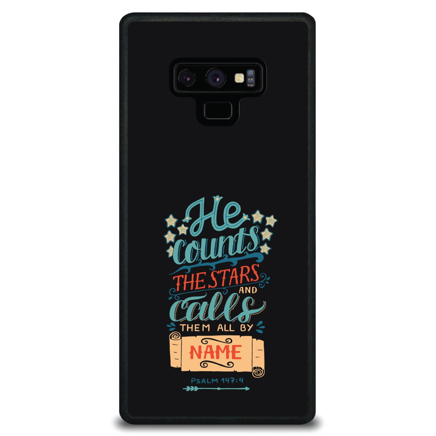 Hard Case Cover for Samsung Galaxy Note Psalm 147:4 Counts Stars Call Name - Picture 6 of 7