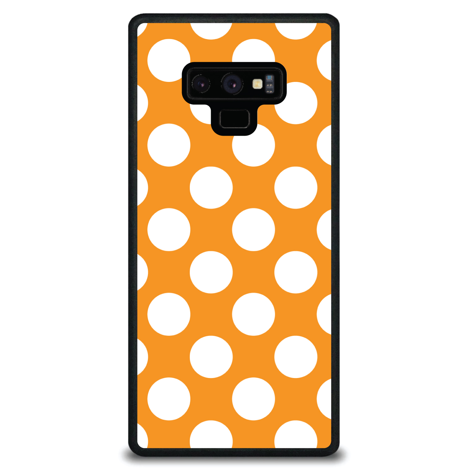 Hard Case Cover for Samsung Galaxy Note White & Orange Polka Dots - Imagen 6 de 7