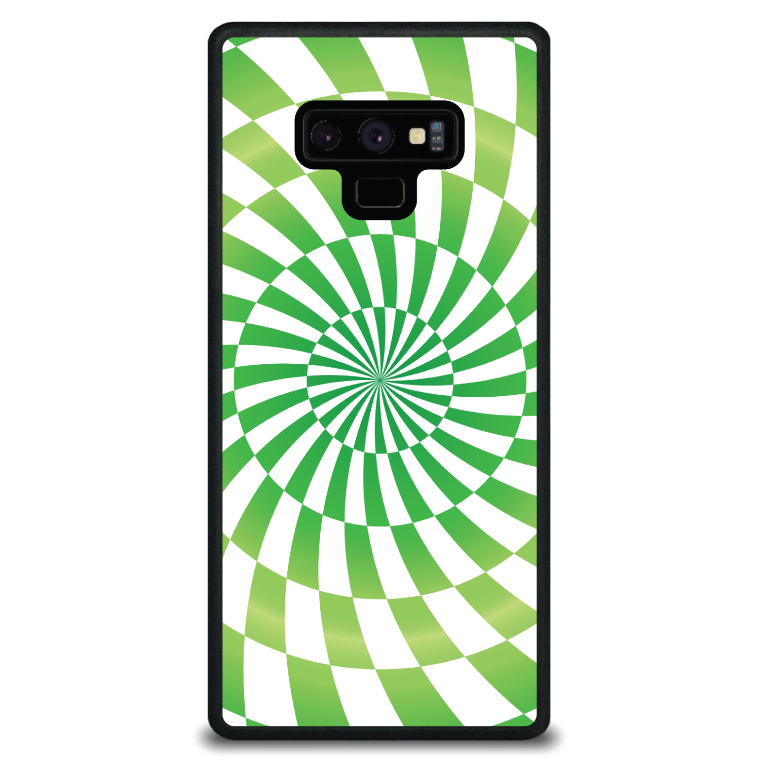 Hard Case Cover for Samsung Galaxy Note Green White Swirl Geometric - Picture 6 of 7