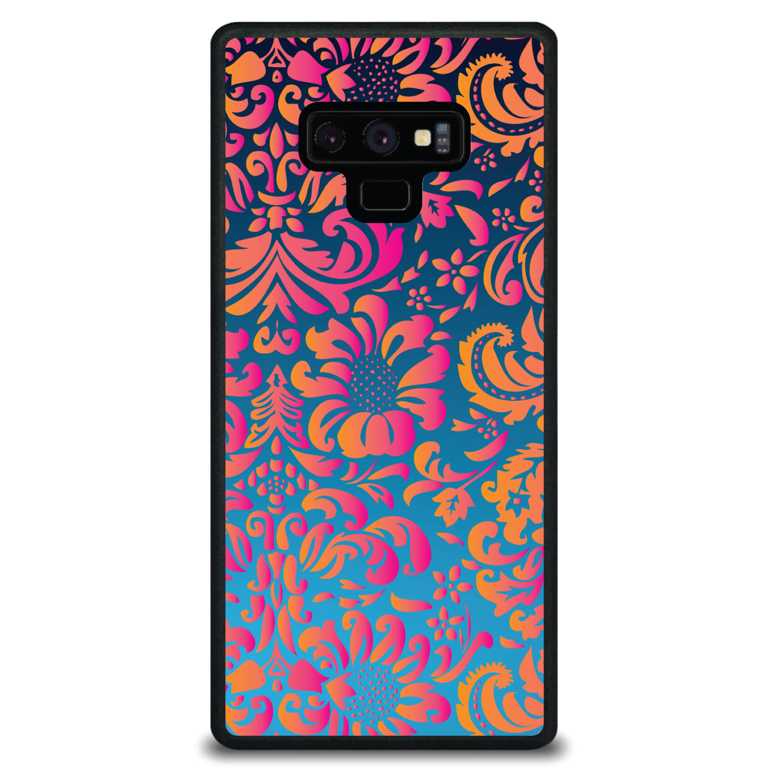 Funda rígida para Samsung Galaxy Note rosa naranja azul flor floral - Imagen 6 de 7